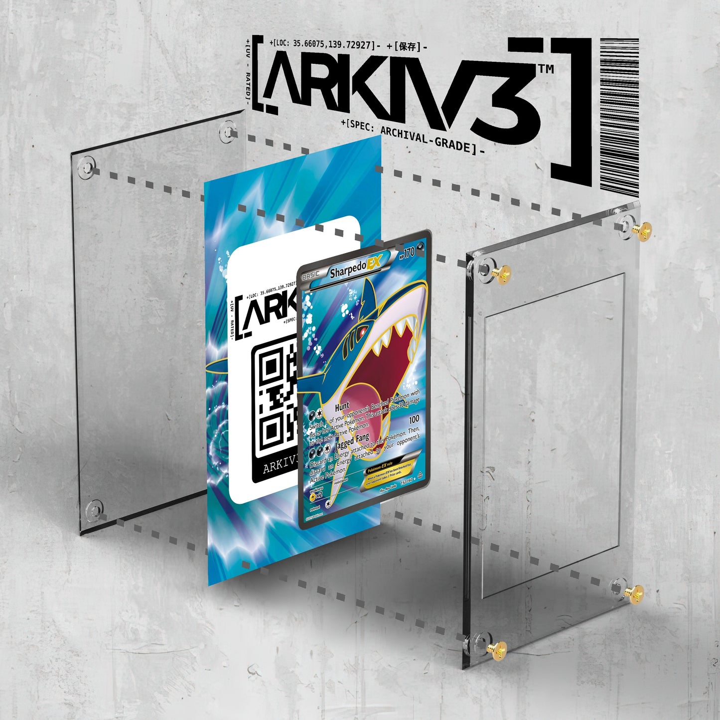 [UNIT: 152/160] // Sharpedo EX - Extended Art Display Case - Raw