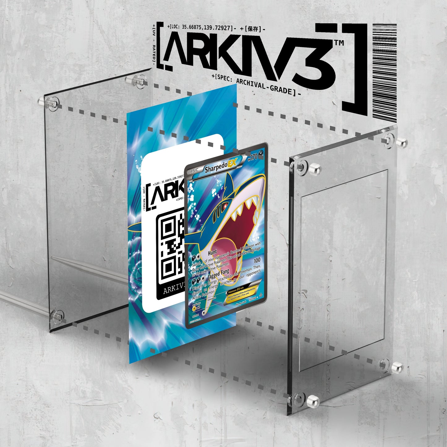 [UNIT: 152/160] // Sharpedo EX - Extended Art Display Case - Raw