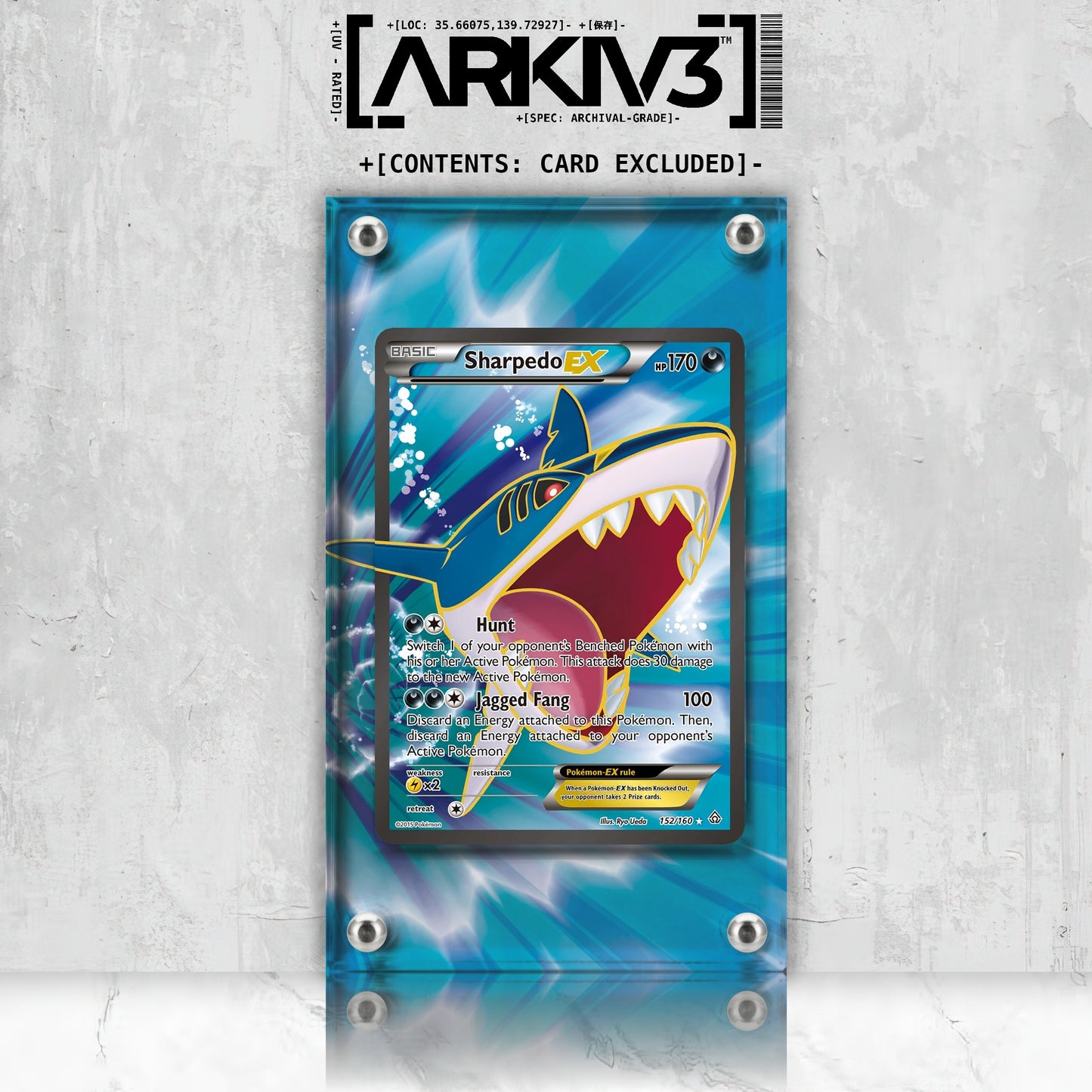 [UNIT: 152/160] // Sharpedo EX - Extended Art Display Case - Raw
