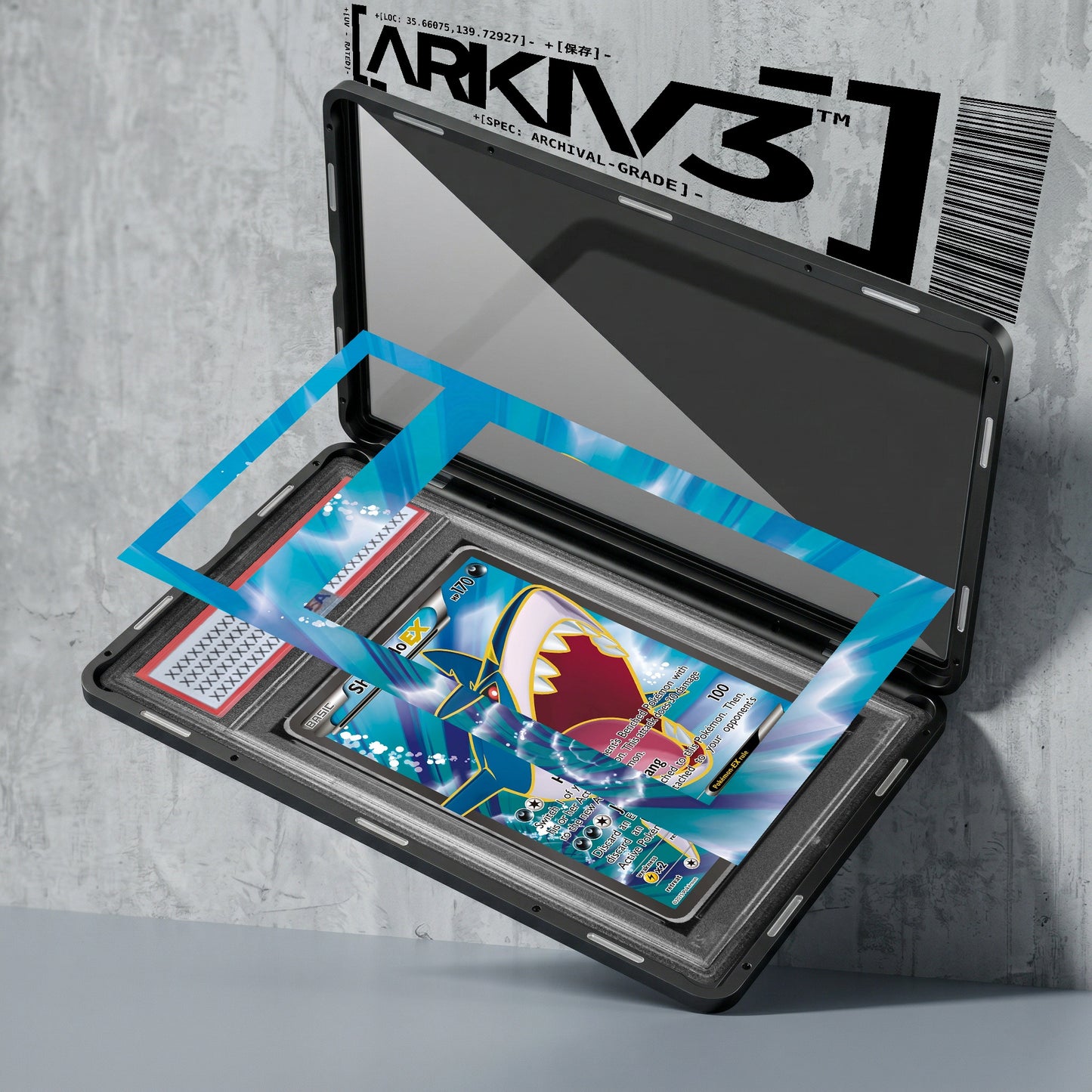 ARKIV3 PSA graded exploded mockup