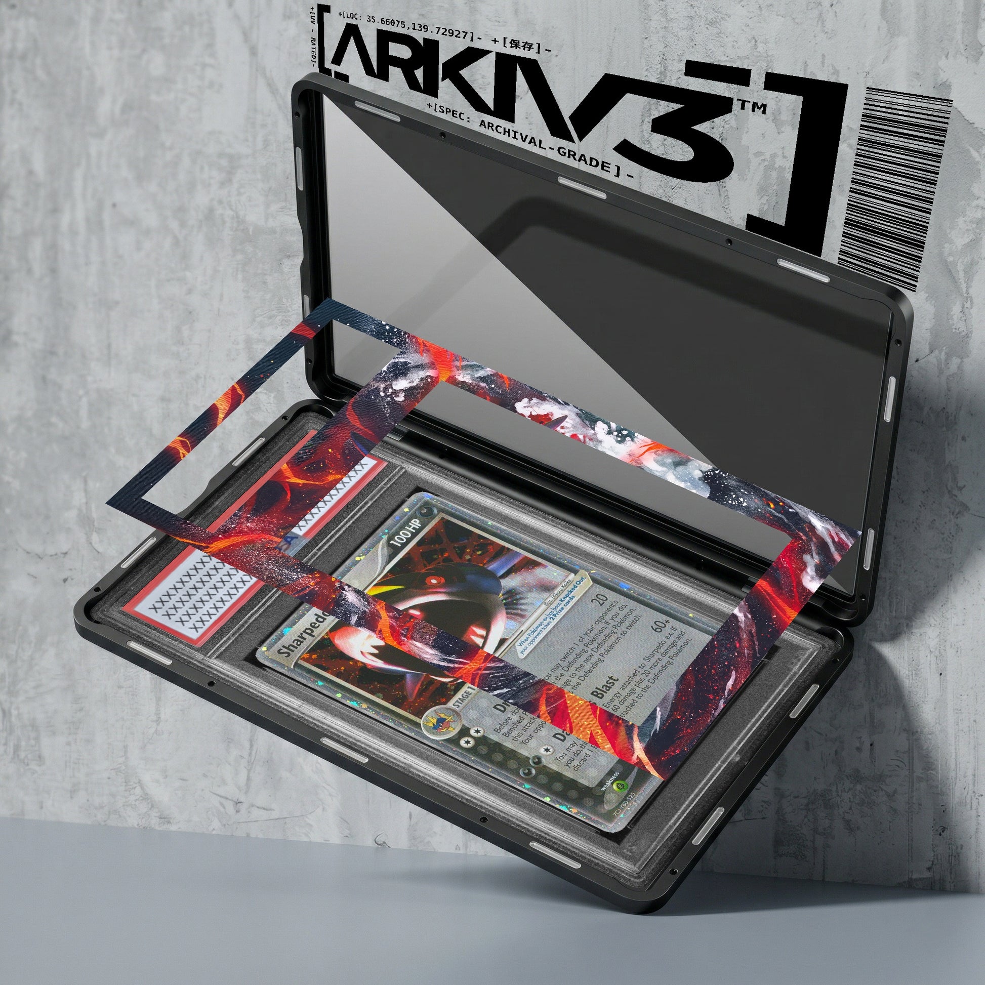ARKIV3 PSA graded exploded mockup