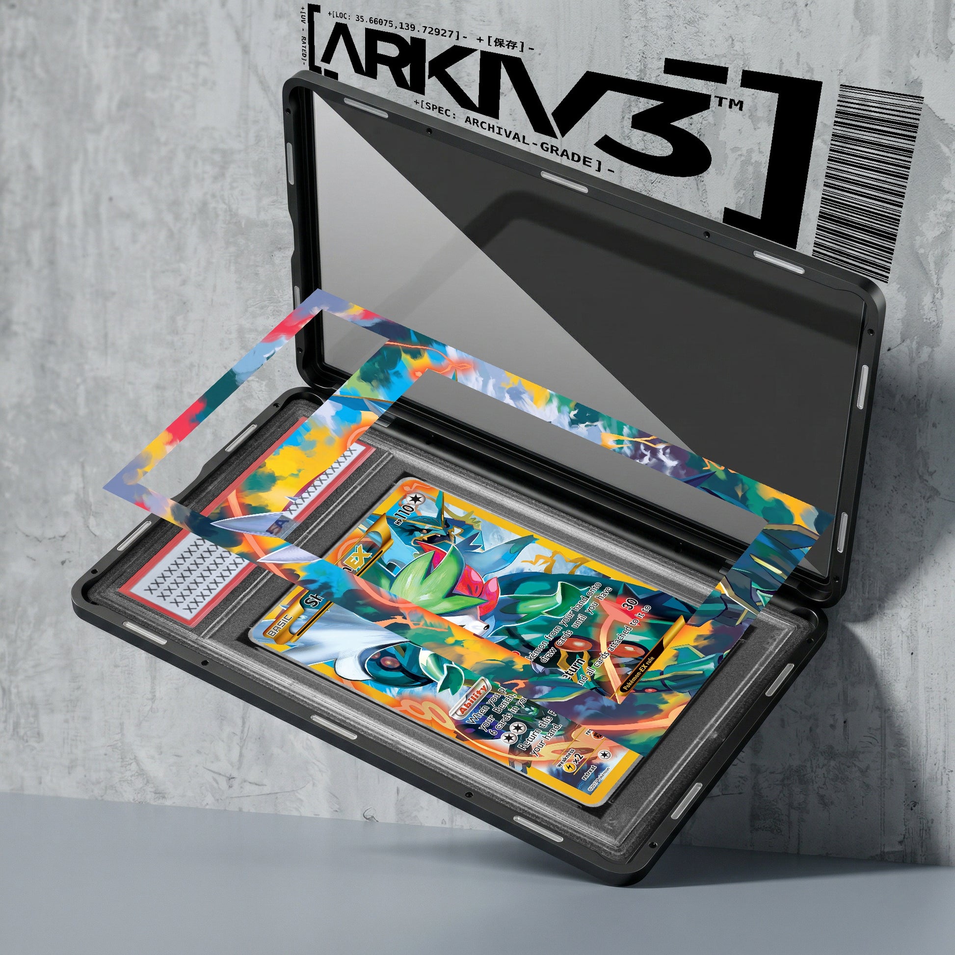 ARKIV3 PSA graded exploded mockup