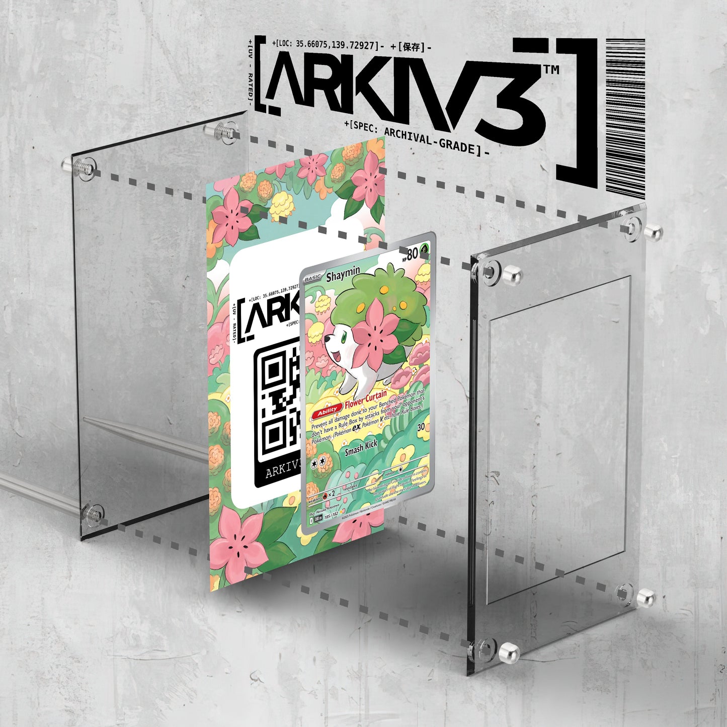 [UNIT: 185/182] // Shaymin Extended Art Display Case - Raw