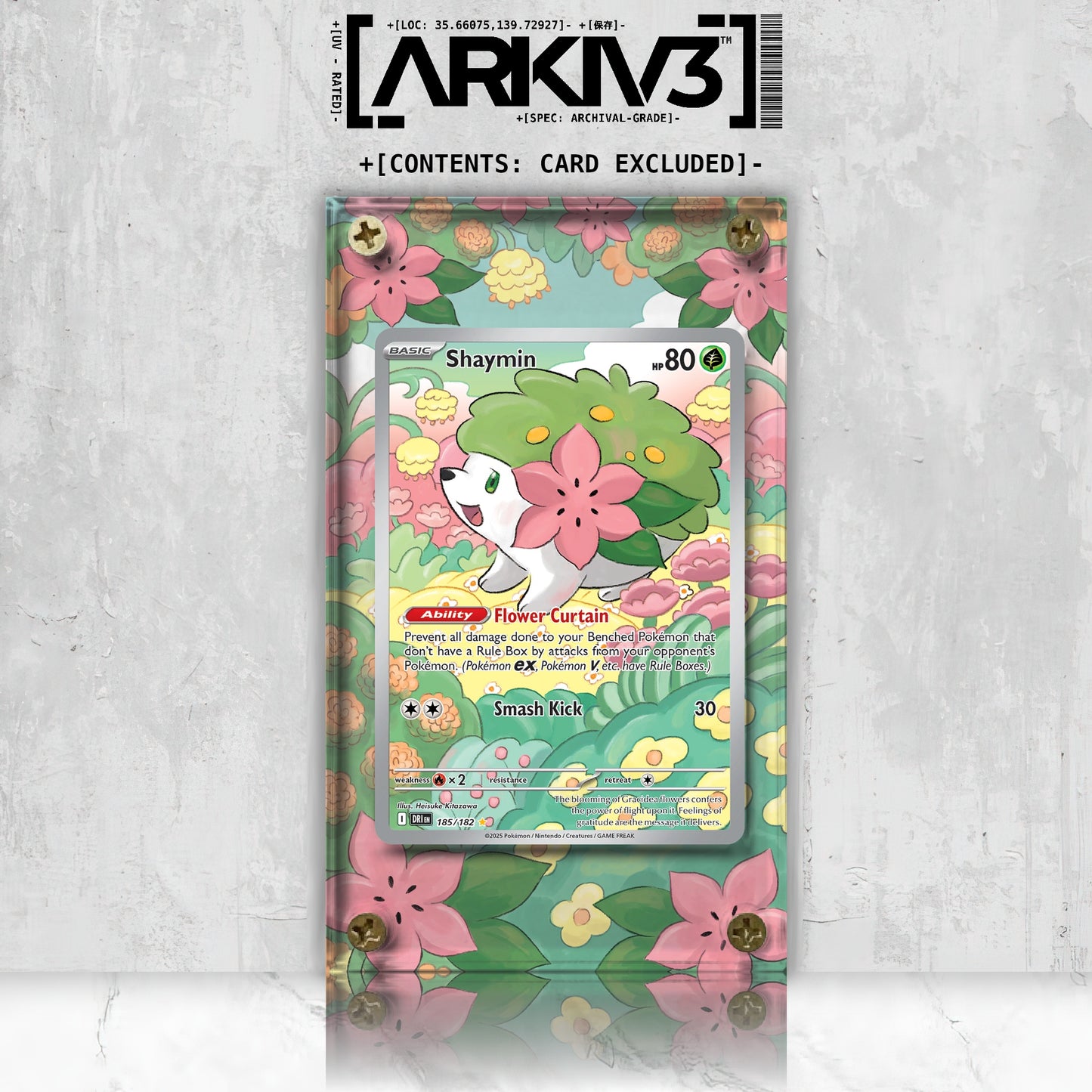 [UNIT: 185/182] // Shaymin Extended Art Display Case - Raw