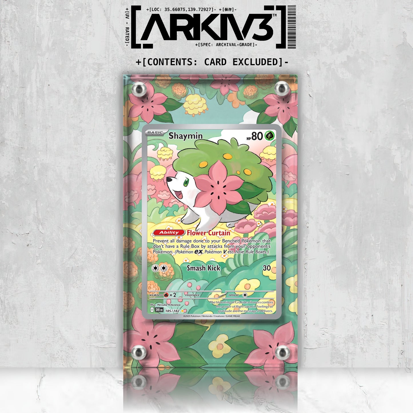 [UNIT: 185/182] // Shaymin Extended Art Display Case - Raw