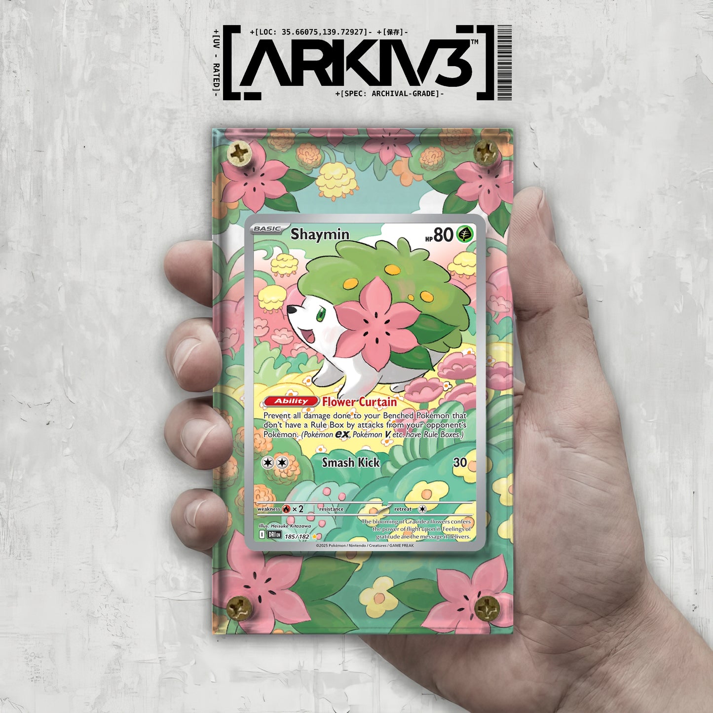 [UNIT: 185/182] // Shaymin Extended Art Display Case - Raw