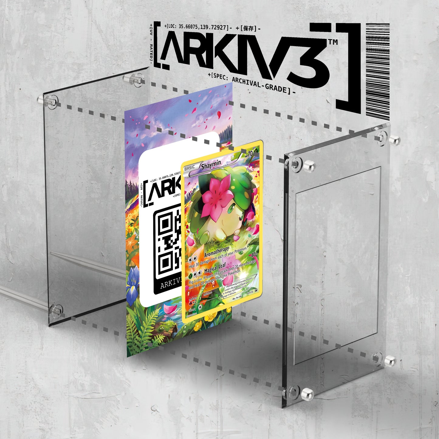 [UNIT: XY115/211] // Shaymin Extended Art Display Case - Raw