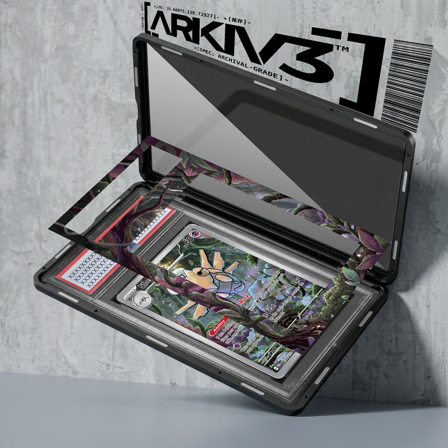 ARKIV3 PSA graded exploded mockup