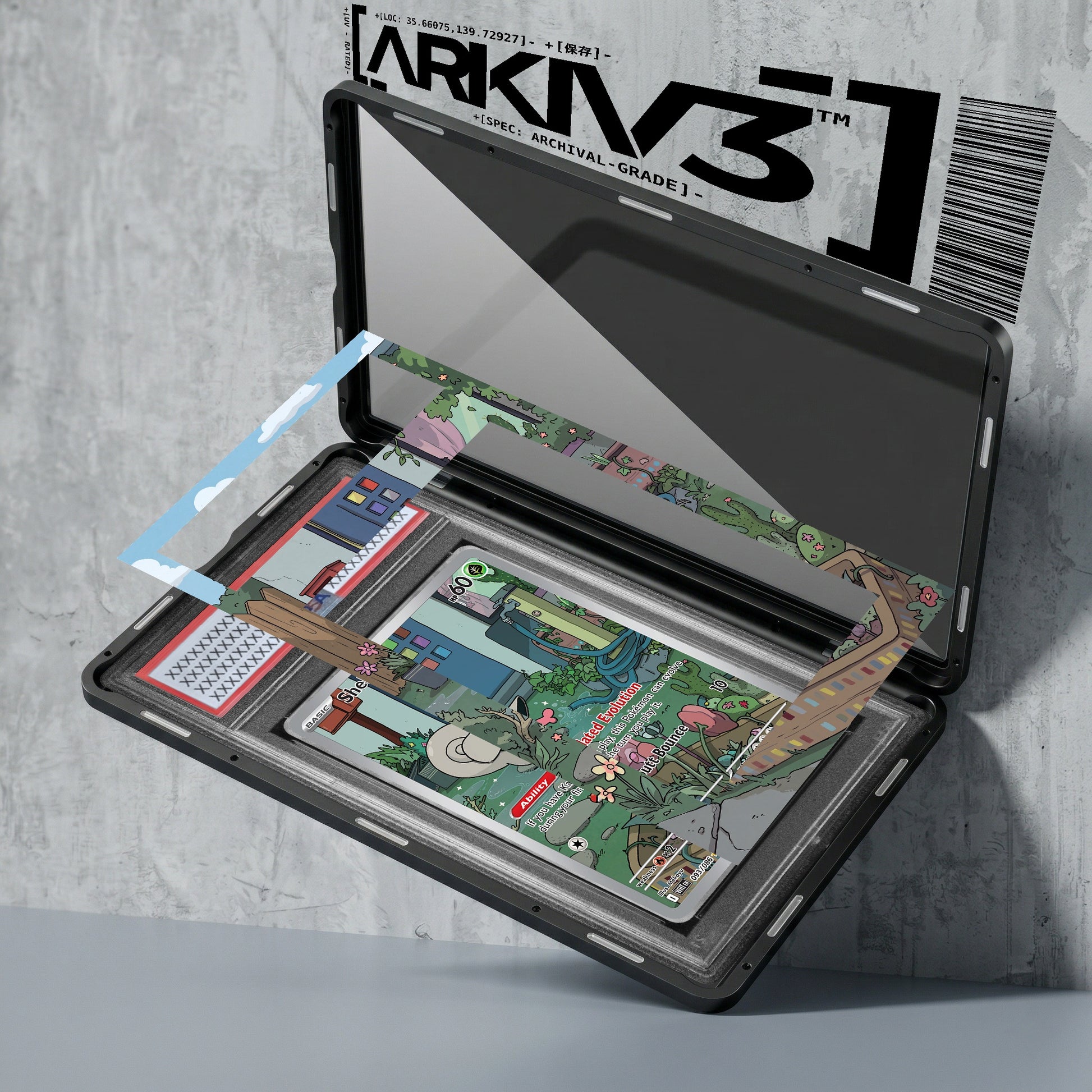 ARKIV3 PSA graded exploded mockup
