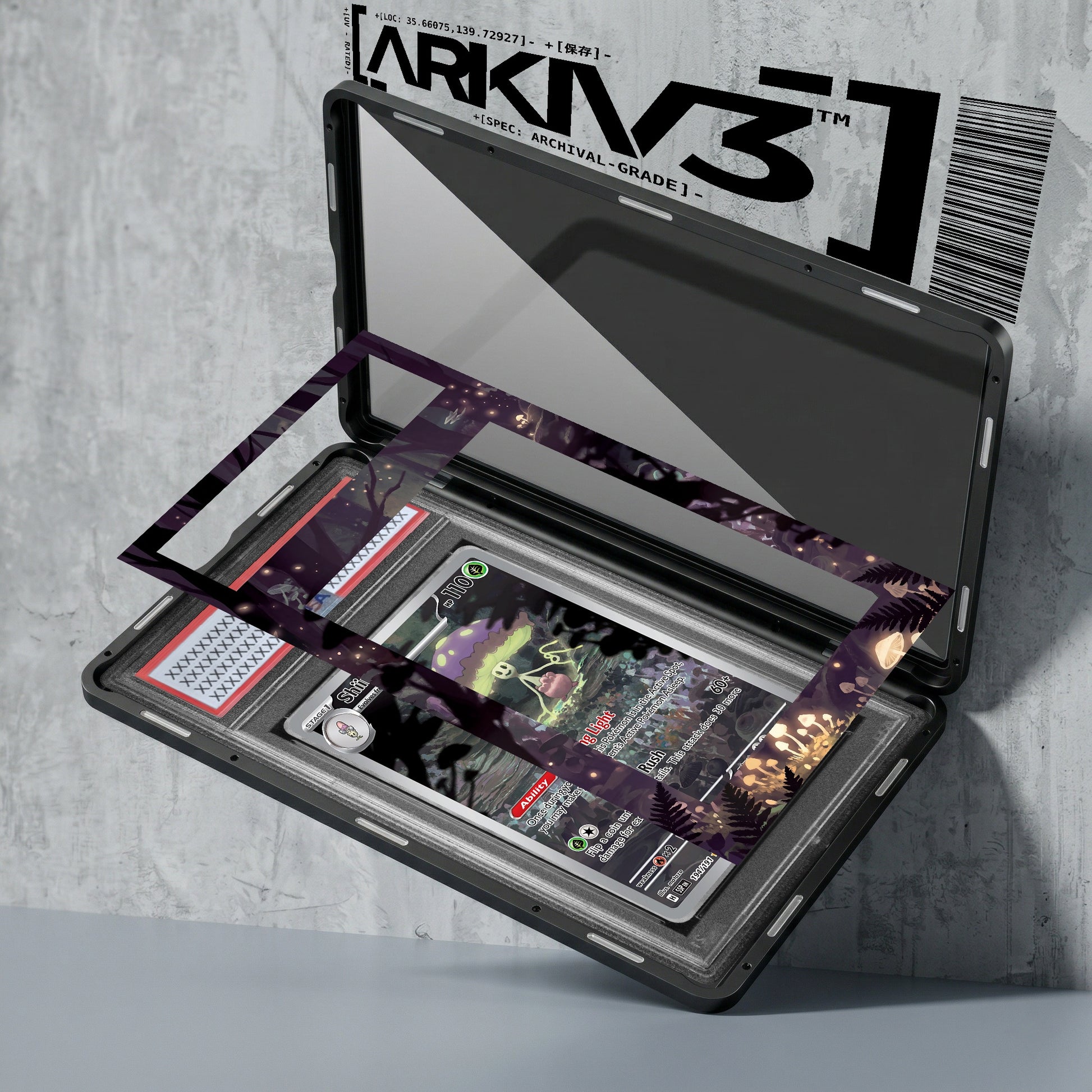ARKIV3 PSA graded exploded mockup