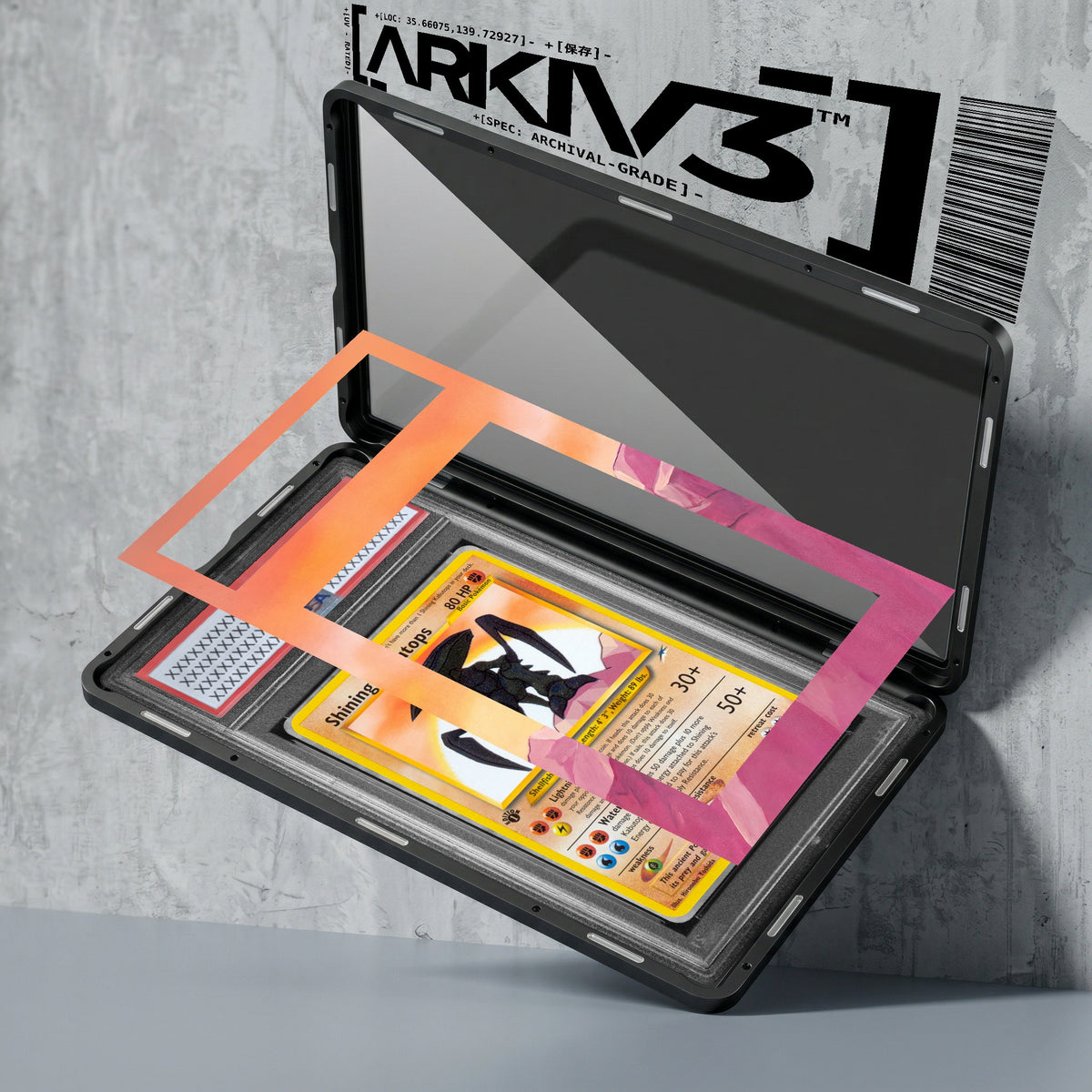 ARKIV3 PSA graded exploded mockup