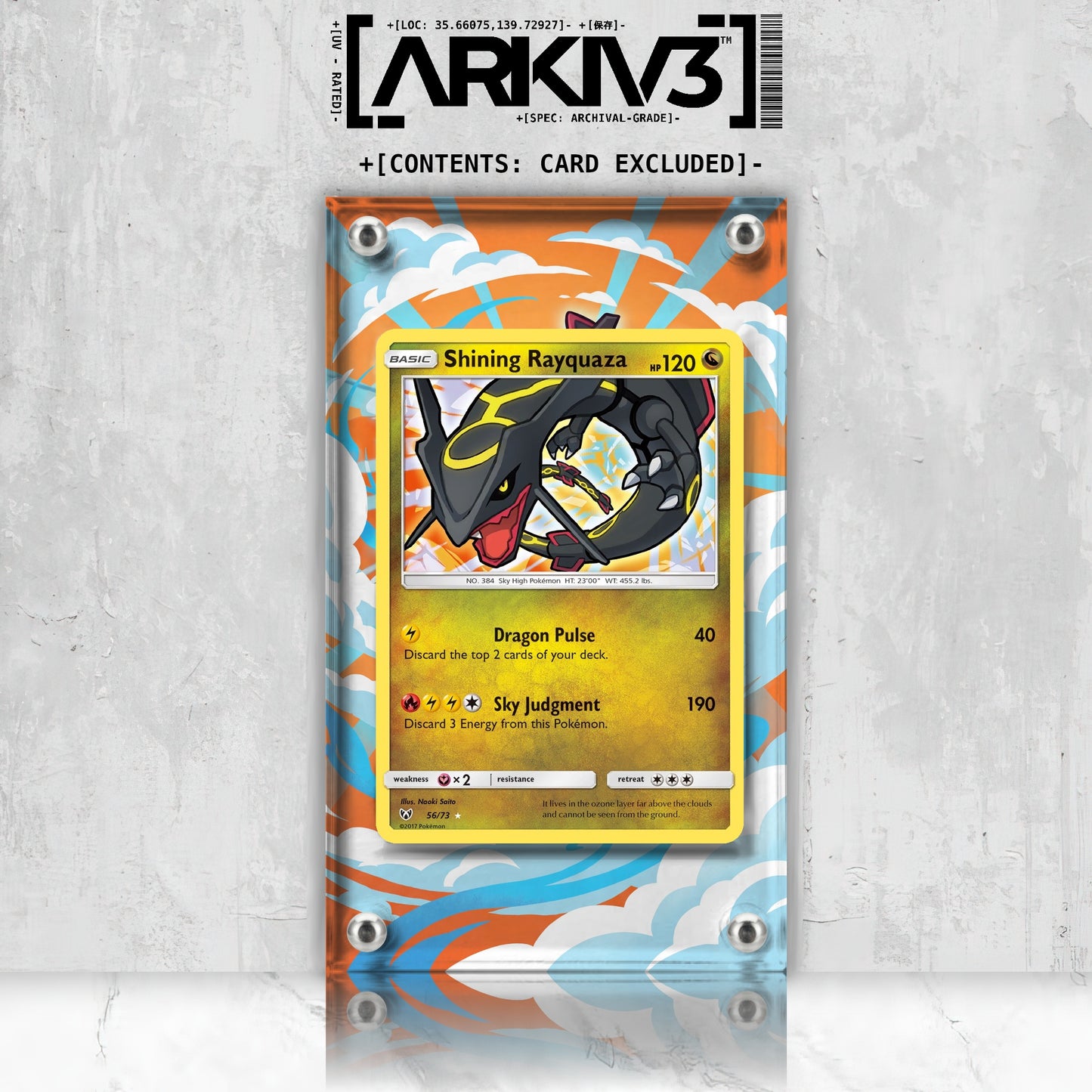 [UNIT: 56/73] // Shining Rayquaza Extended Art Display Case - Raw