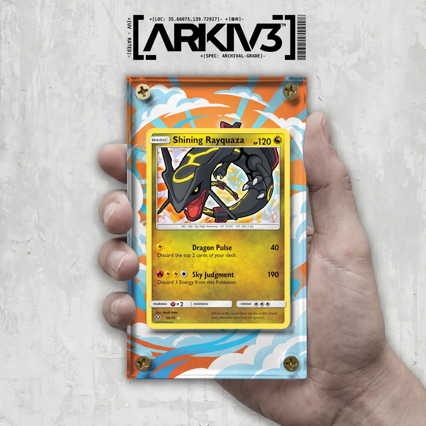 [UNIT: 56/73] // Shining Rayquaza Extended Art Display Case - Raw