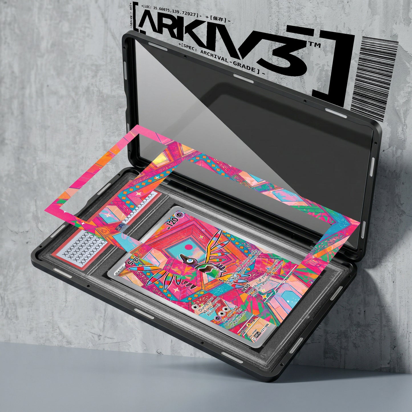 ARKIV3 PSA graded exploded mockup