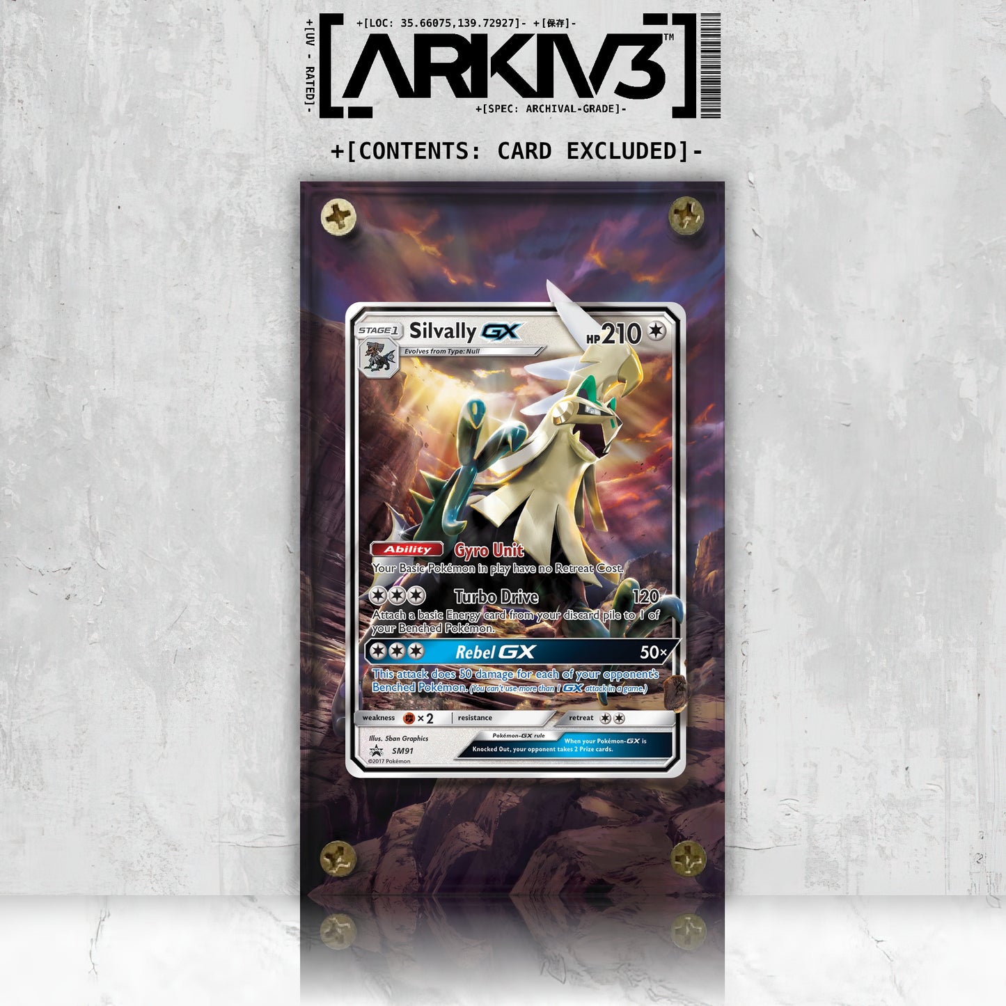 [UNIT: SM91/248] // Silvally-GX Extended Art Display Case - Raw
