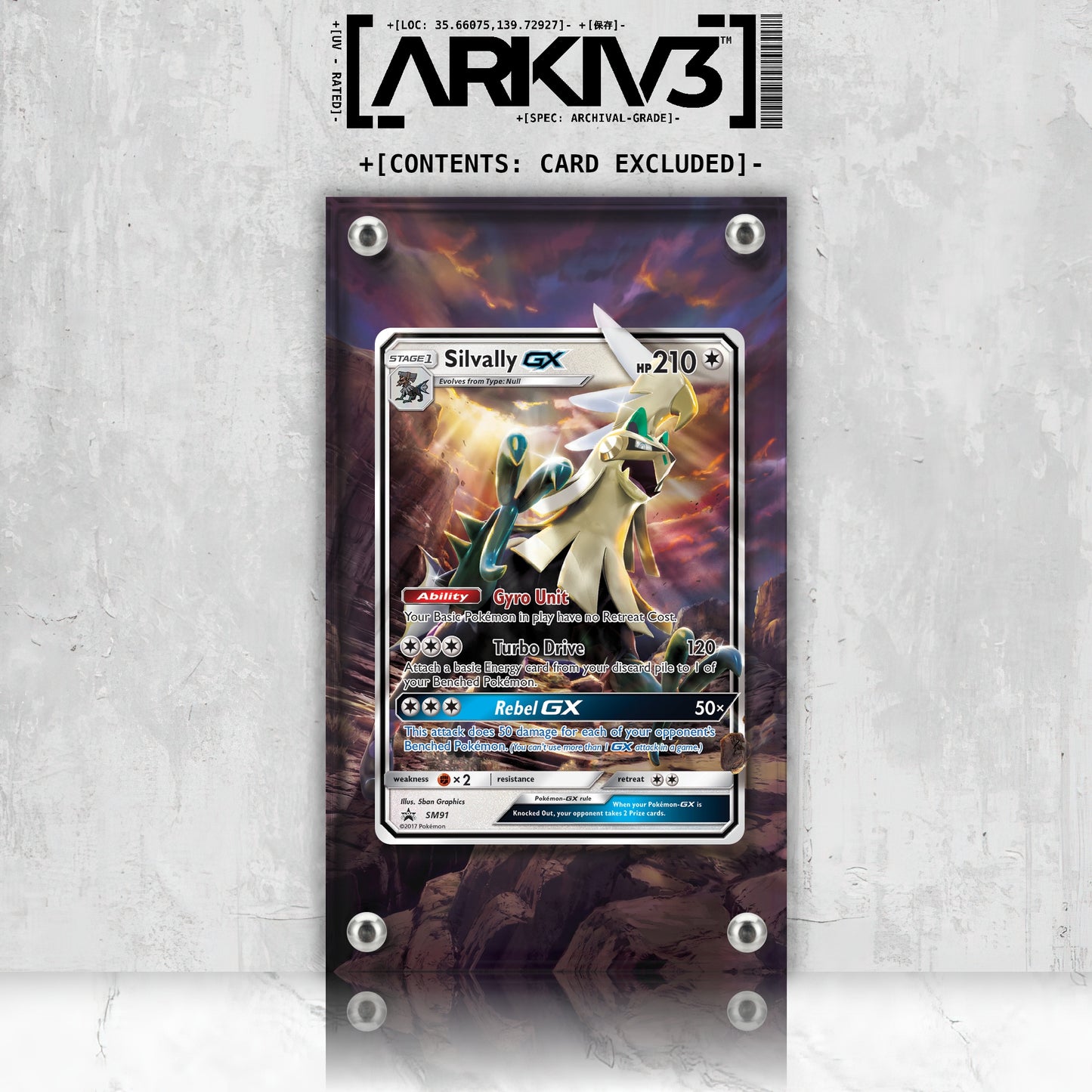 [UNIT: SM91/248] // Silvally-GX Extended Art Display Case - Raw