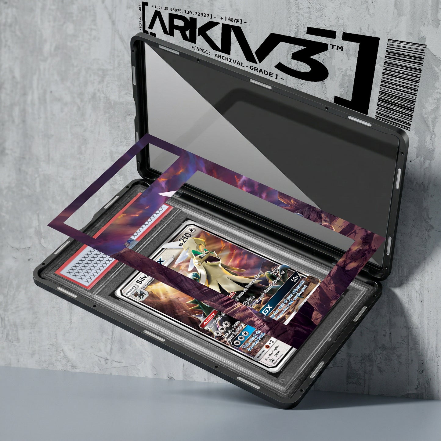 ARKIV3 PSA graded exploded mockup