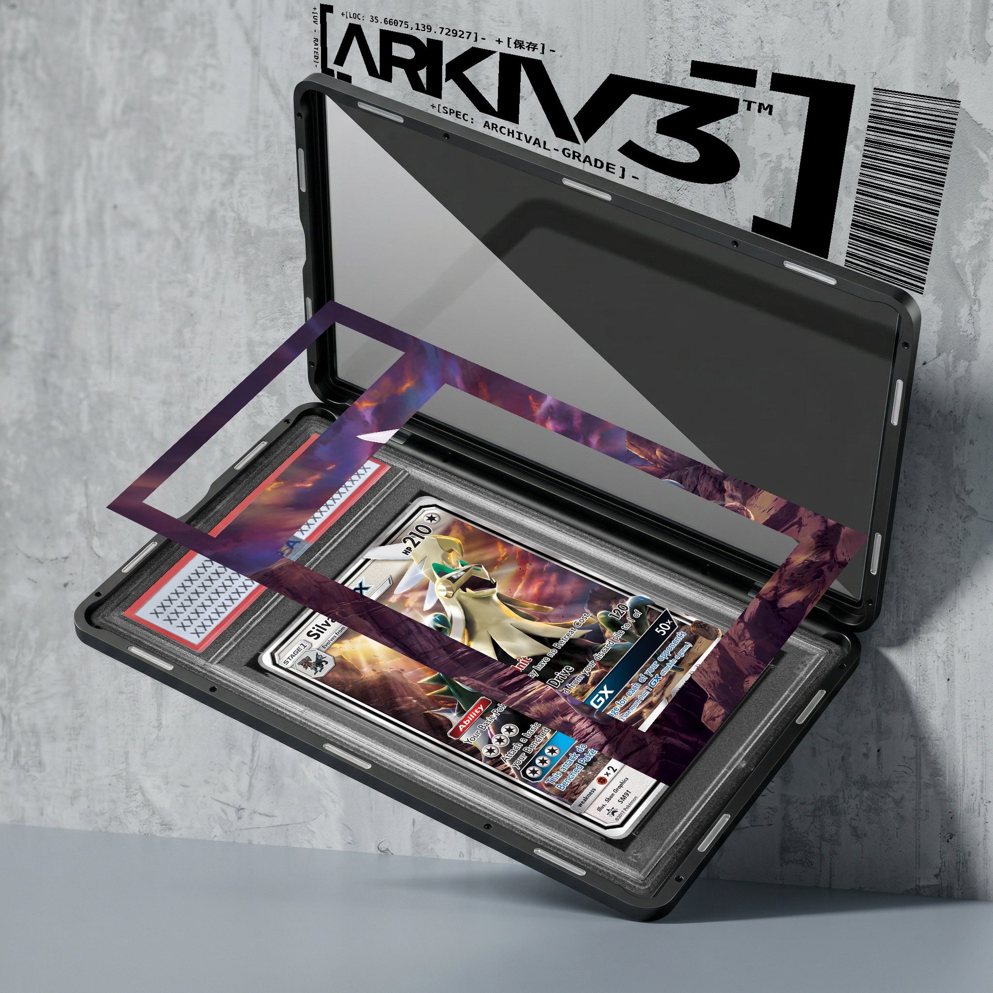 ARKIV3 PSA graded exploded mockup
