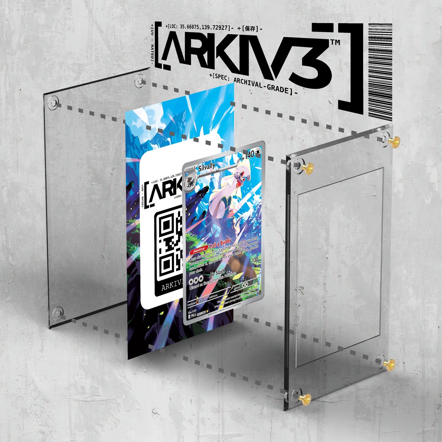 [UNIT: 95/84] // Silvally Extended Art Display Case - Raw