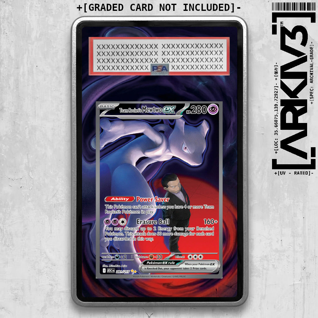 [UNIT: 281/217] // Team Rocket's Mewtwo ex Extended Art Display Case - Graded