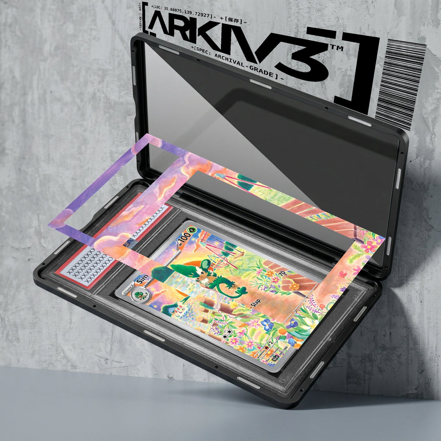 ARKIV3 PSA graded exploded mockup
