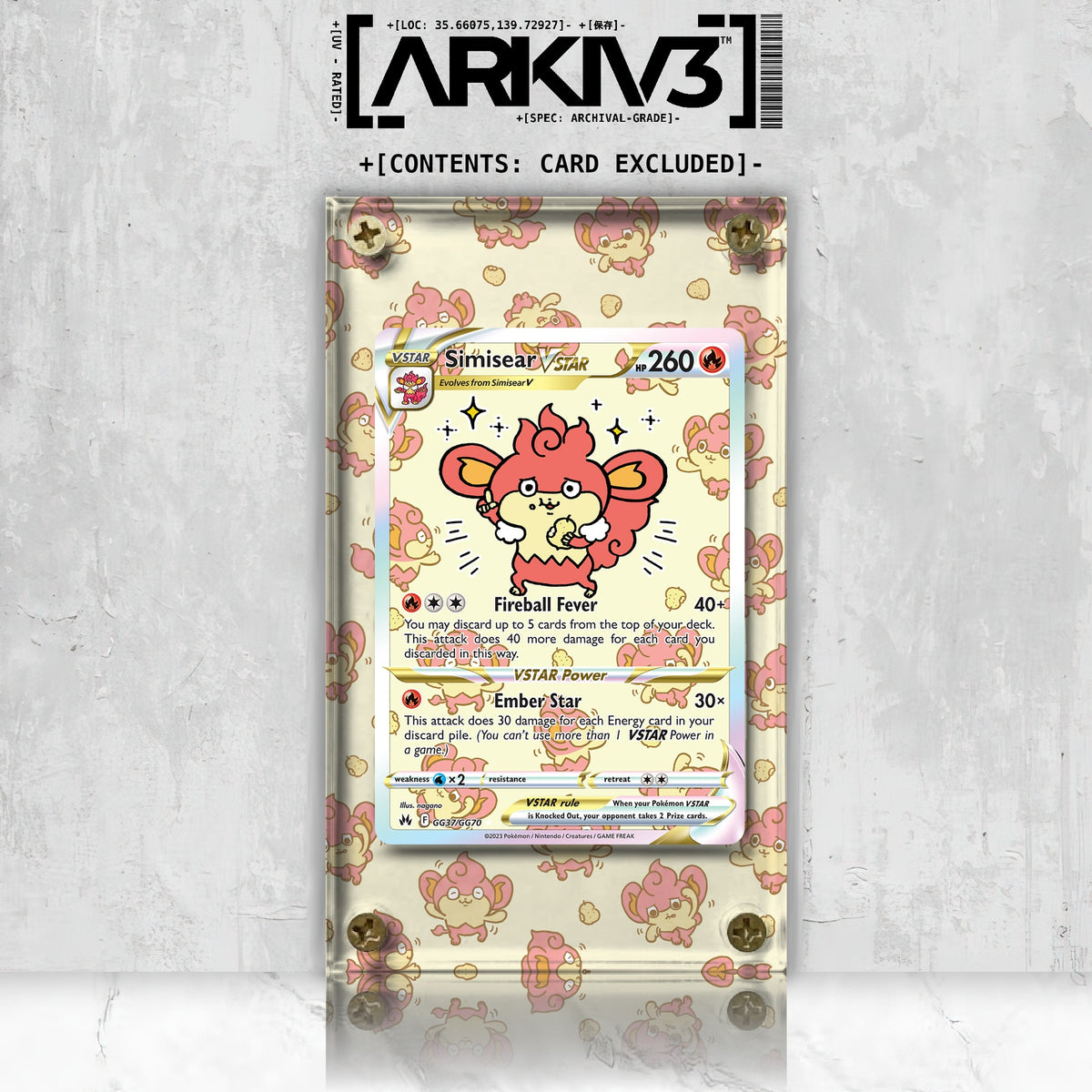 [UNIT: GG37/70] // Simisear VSTAR Extended Art Display Case - Raw