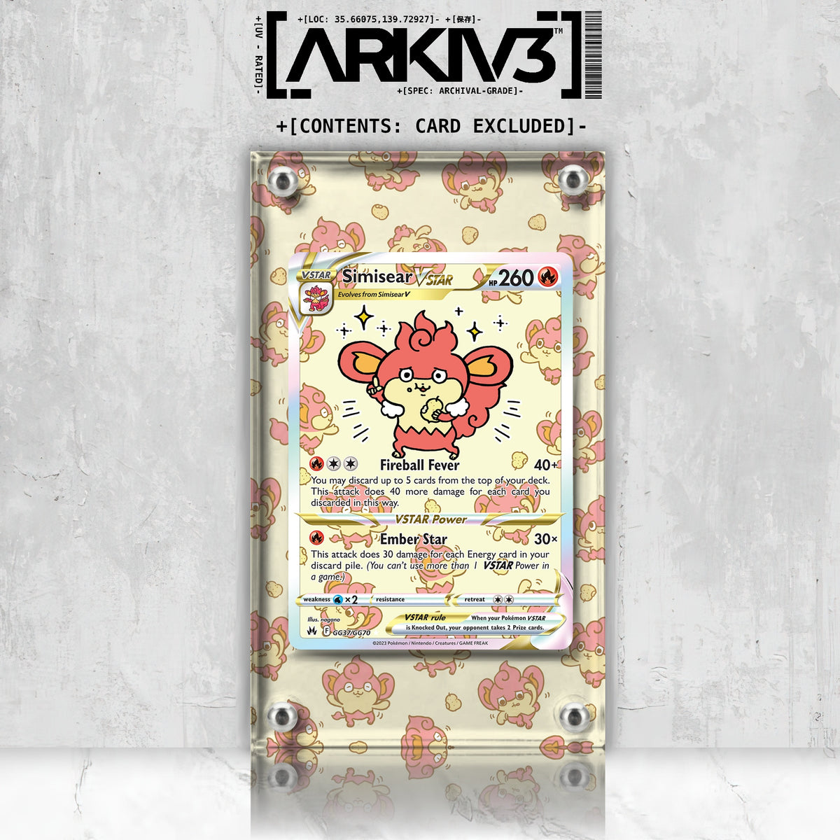 [UNIT: GG37/70] // Simisear VSTAR Extended Art Display Case - Raw