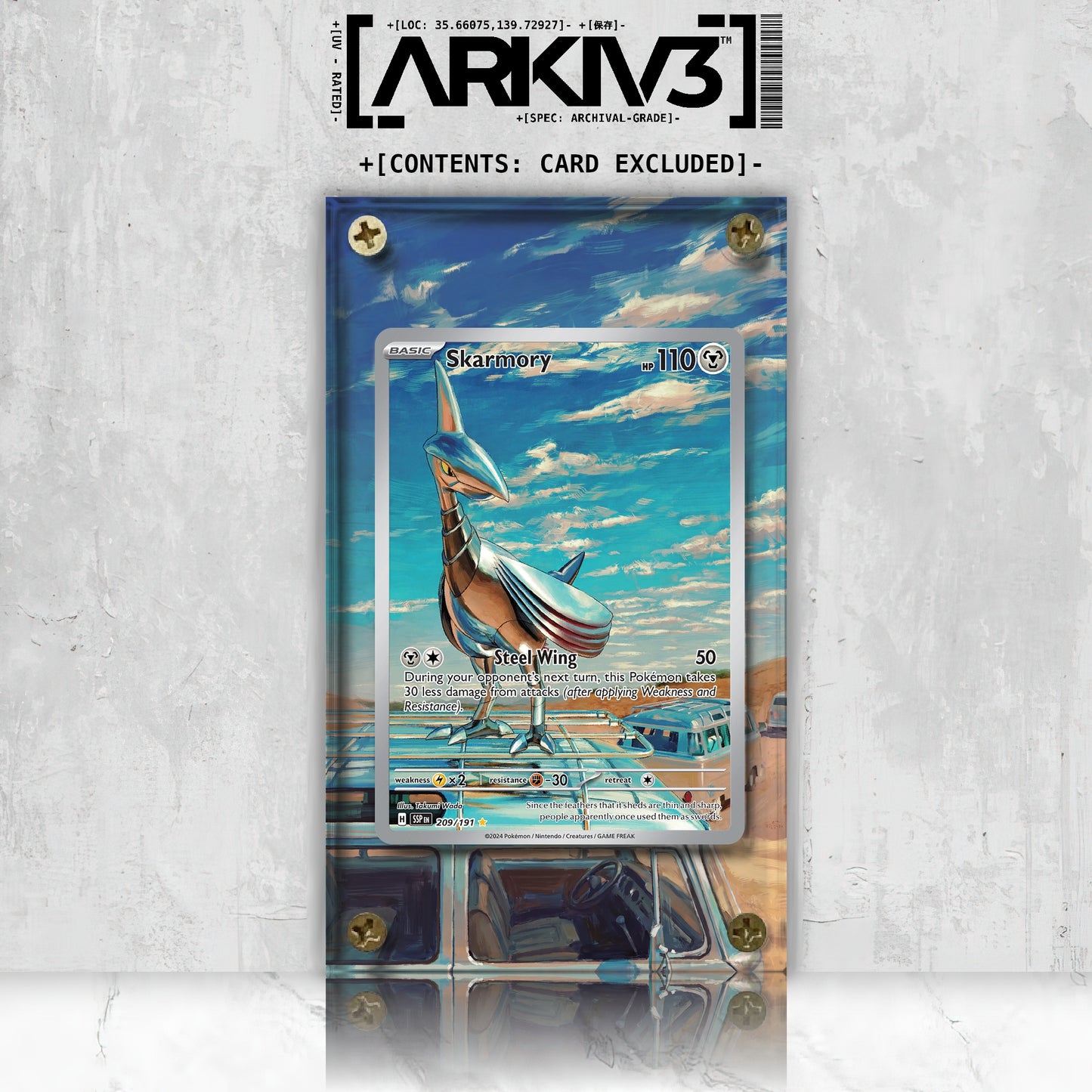 [UNIT: 209/191] // Skarmory Extended Art Display Case - Raw