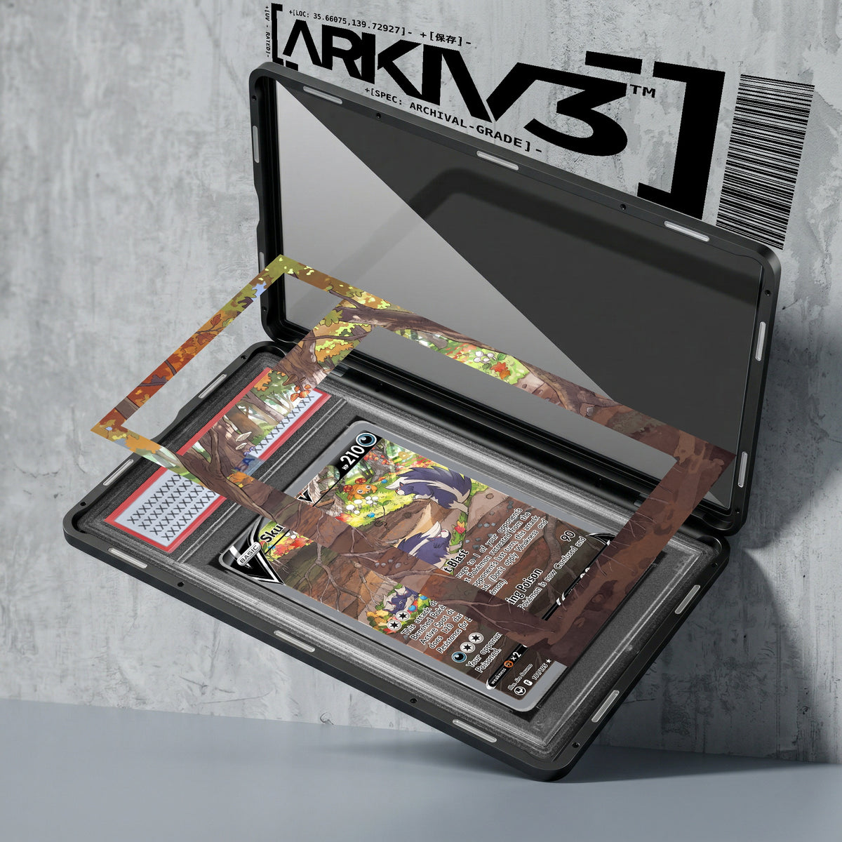 ARKIV3 PSA graded exploded mockup