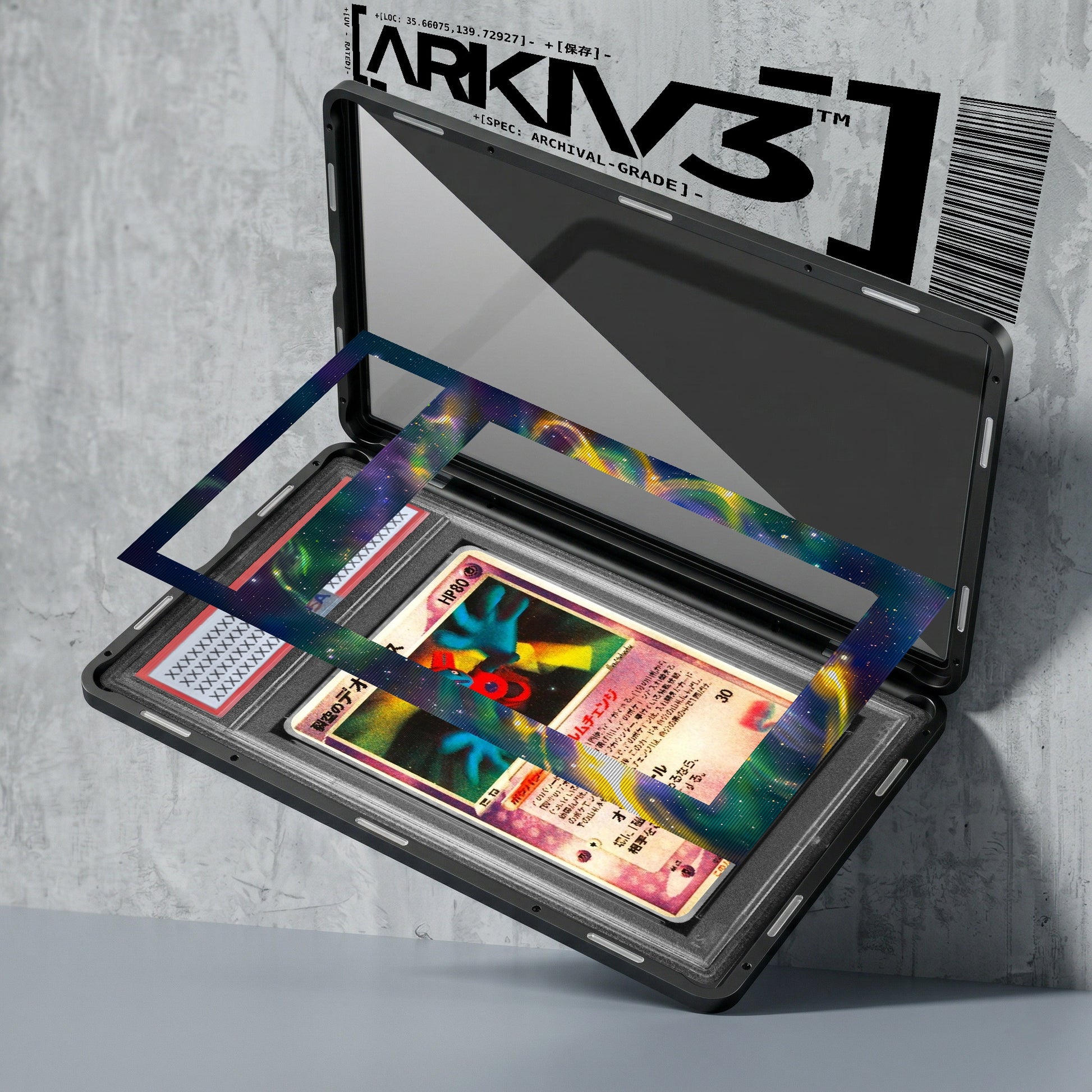 ARKIV3 PSA graded exploded mockup