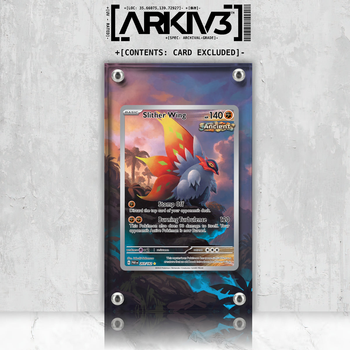 [UNIT: 203/182] // Slither Wing Extended Art Display Case - Raw