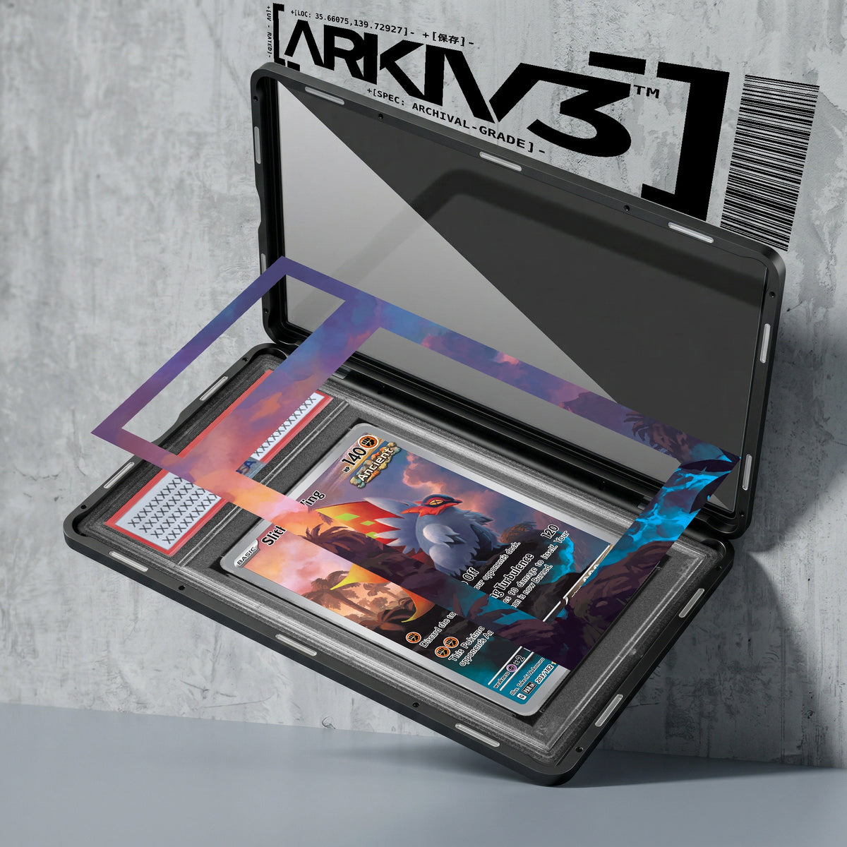 ARKIV3 PSA graded exploded mockup