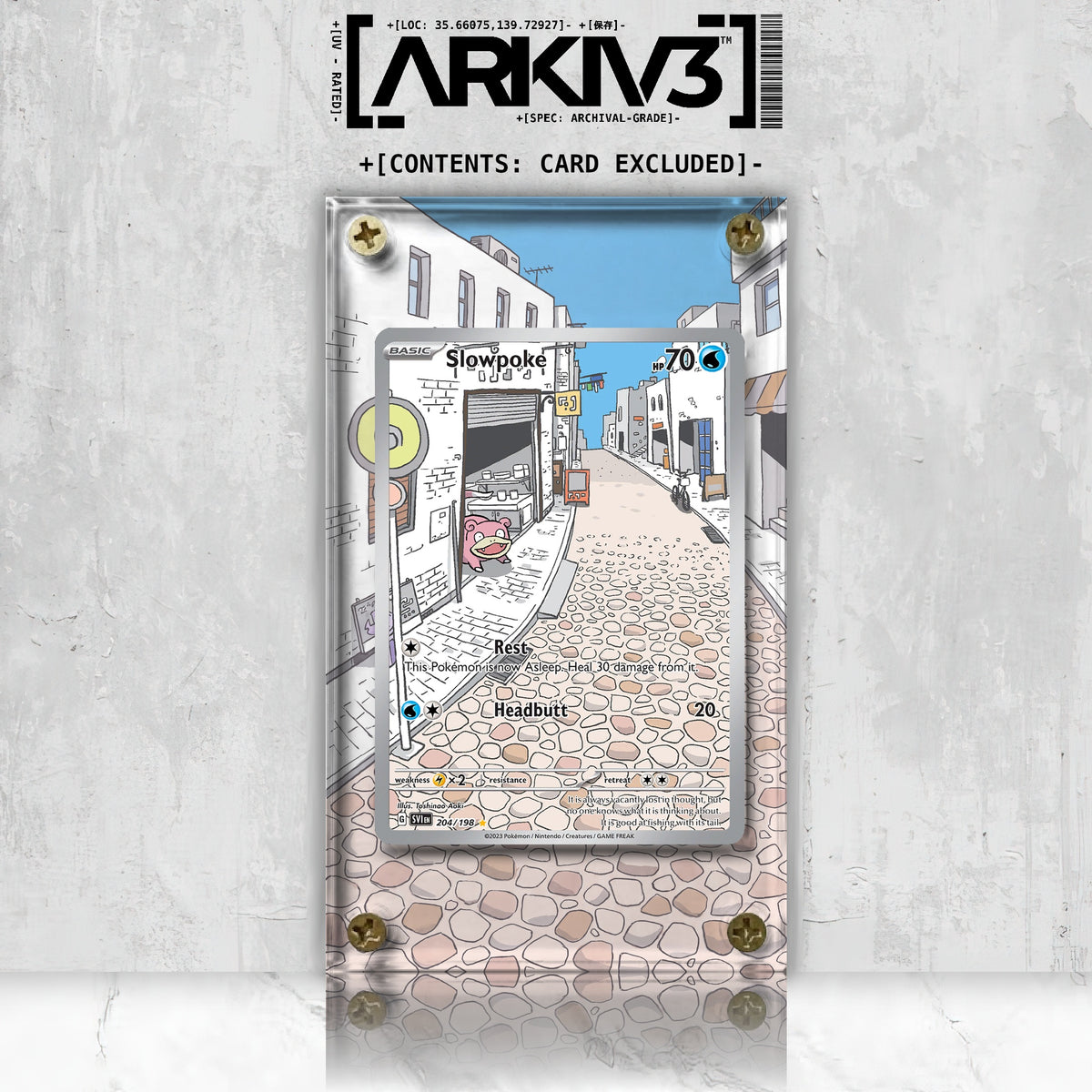 [UNIT: 204/198] // Slowpoke Extended Art Display Case - Raw
