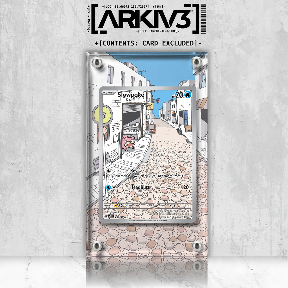 [UNIT: 204/198] // Slowpoke Extended Art Display Case - Raw