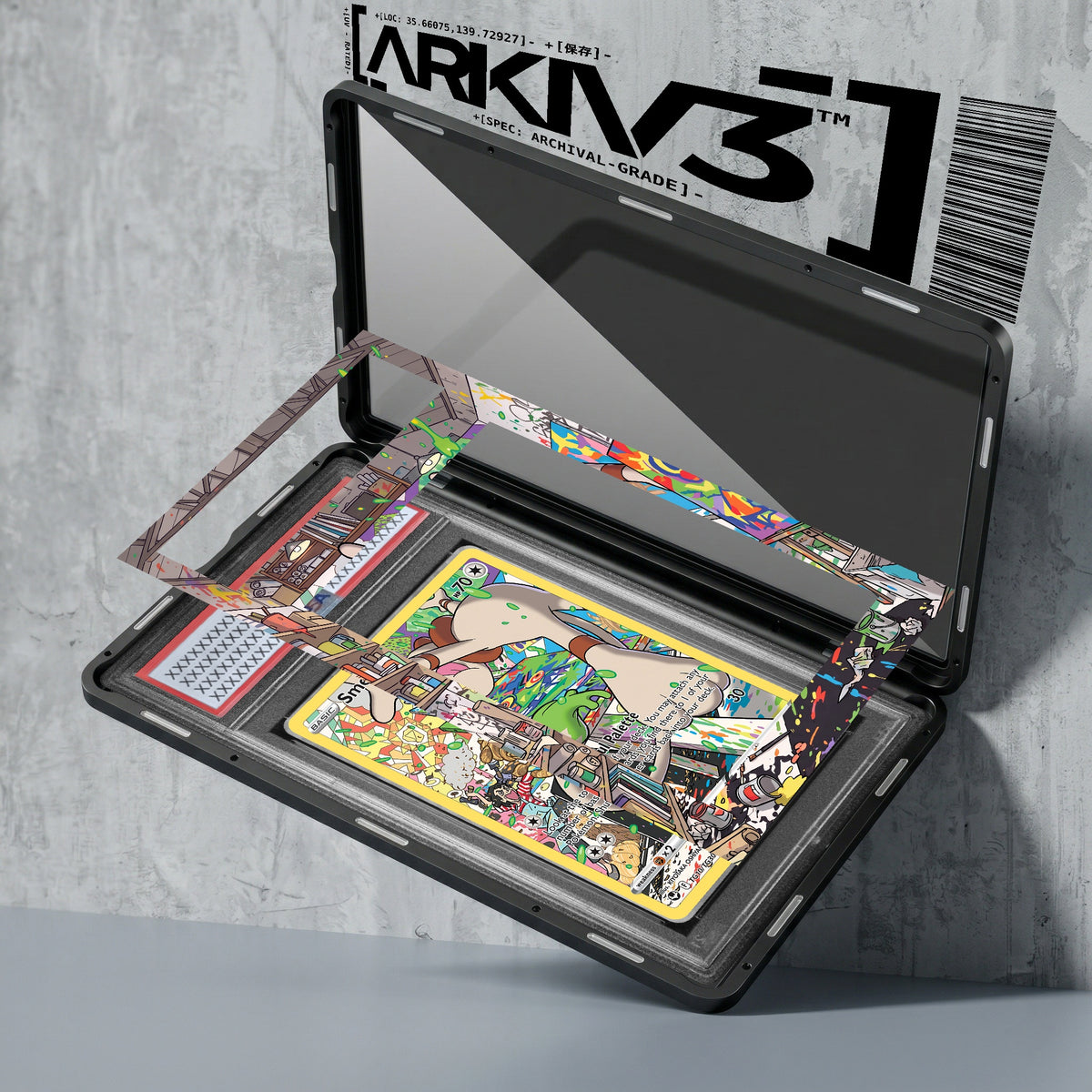 ARKIV3 PSA graded exploded mockup