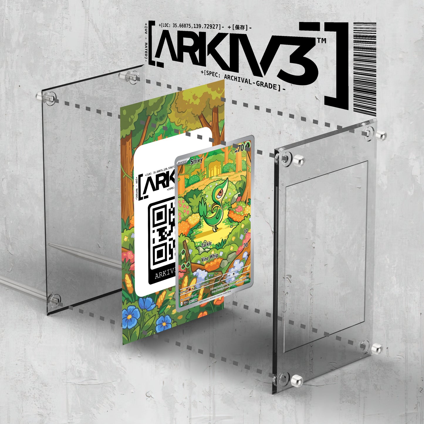 [UNIT: 87/86] // Snivy Extended Art Display Case - Raw