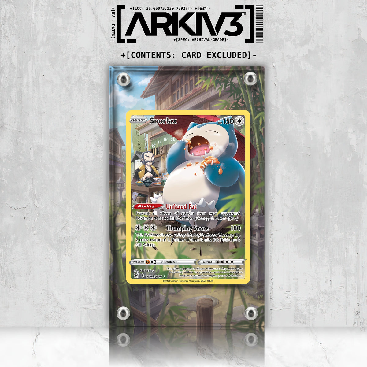 [UNIT: TG10/TG30] // Snorlax Extended Art Display Case - Raw