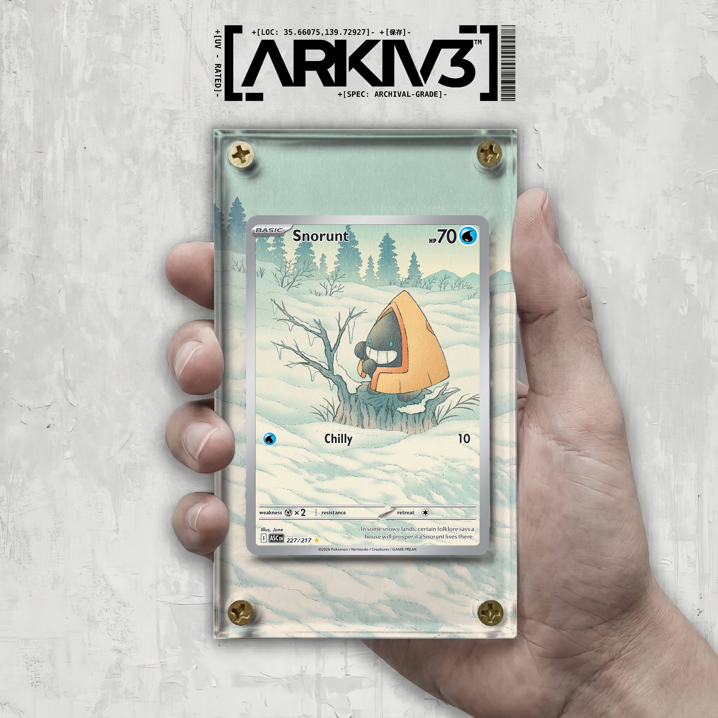 [UNIT: 227/217] // Snorunt Extended Art Display Case - Raw