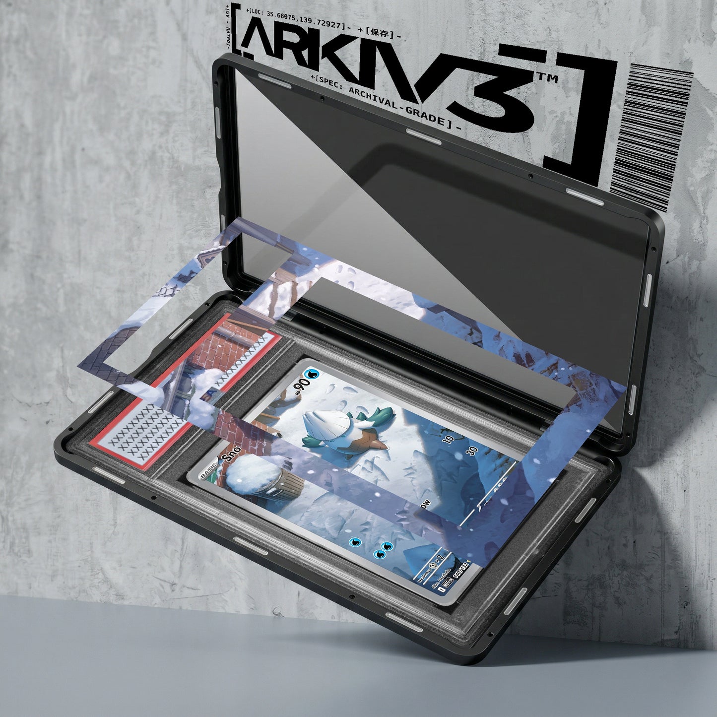 ARKIV3 PSA graded exploded mockup
