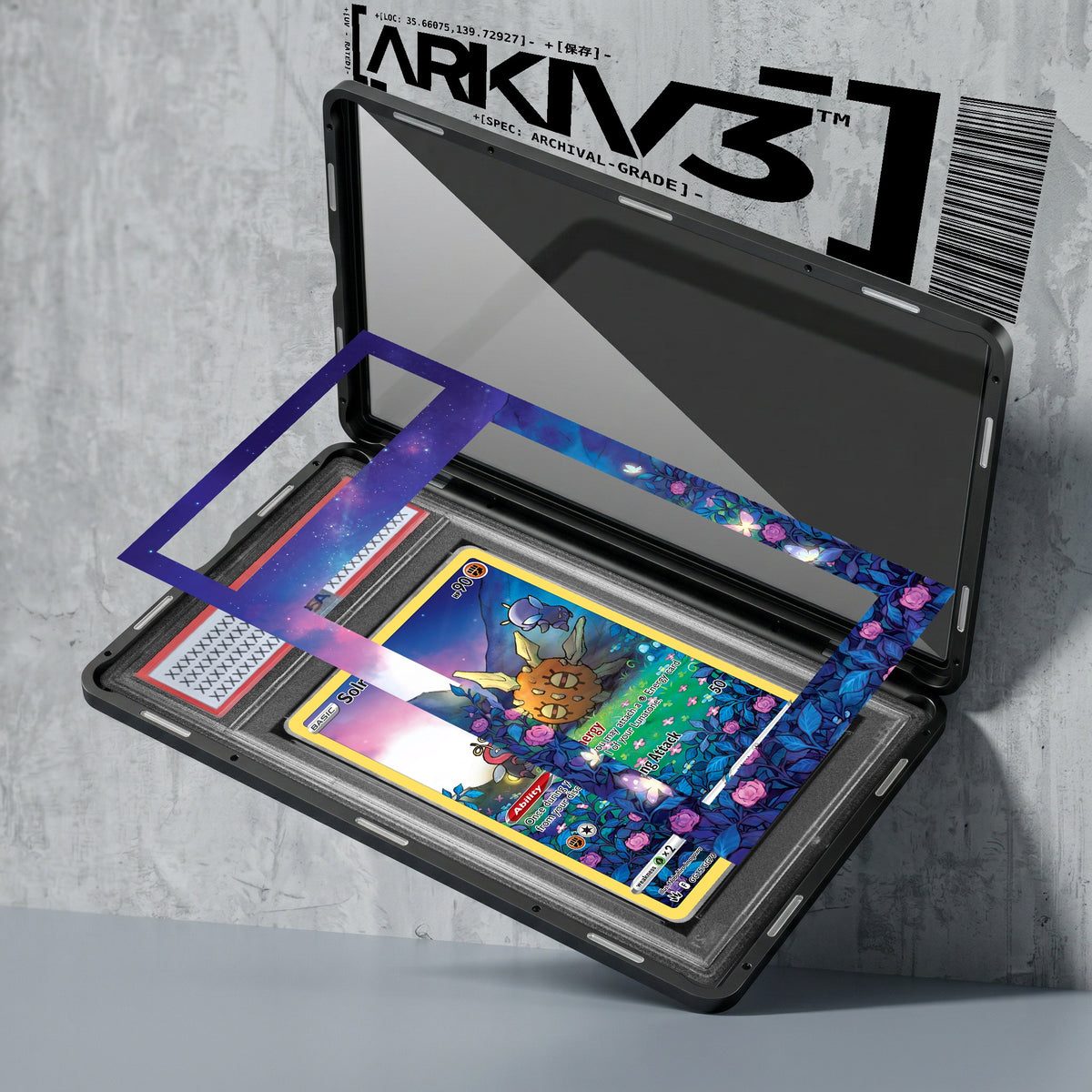 ARKIV3 PSA graded exploded mockup