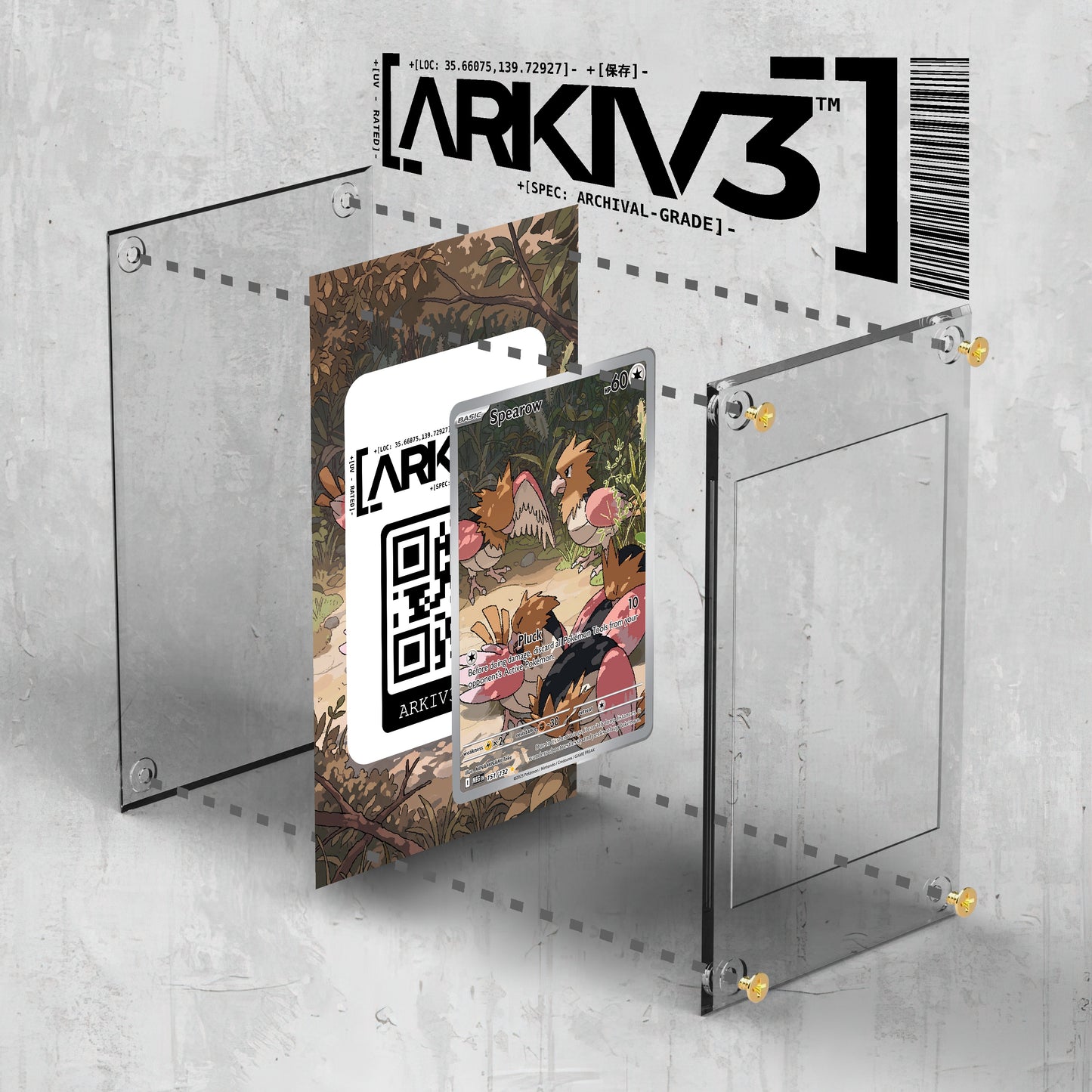 [UNIT: 151/132] // Spearow Extended Art Display Case - Raw