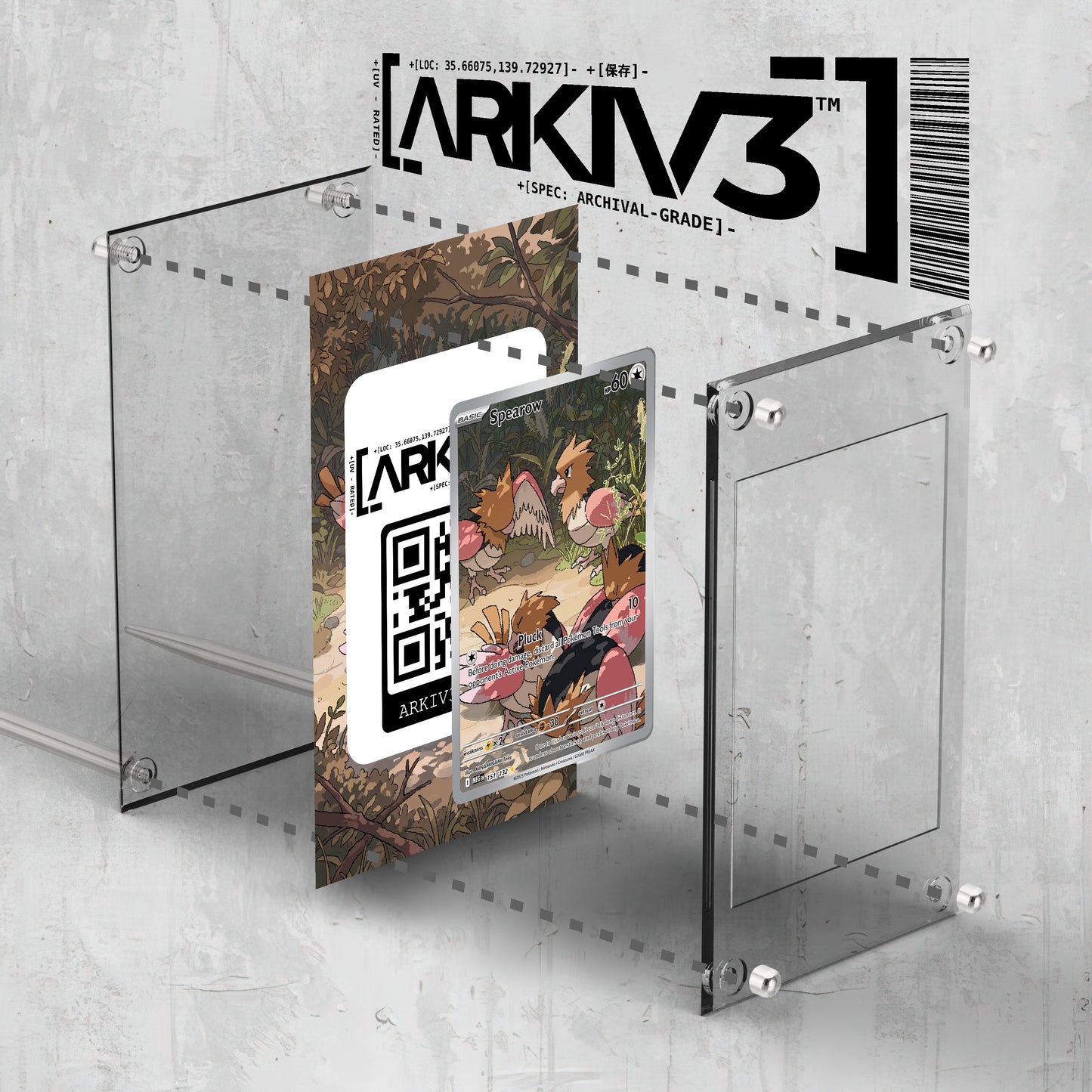 [UNIT: 151/132] // Spearow Extended Art Display Case - Raw