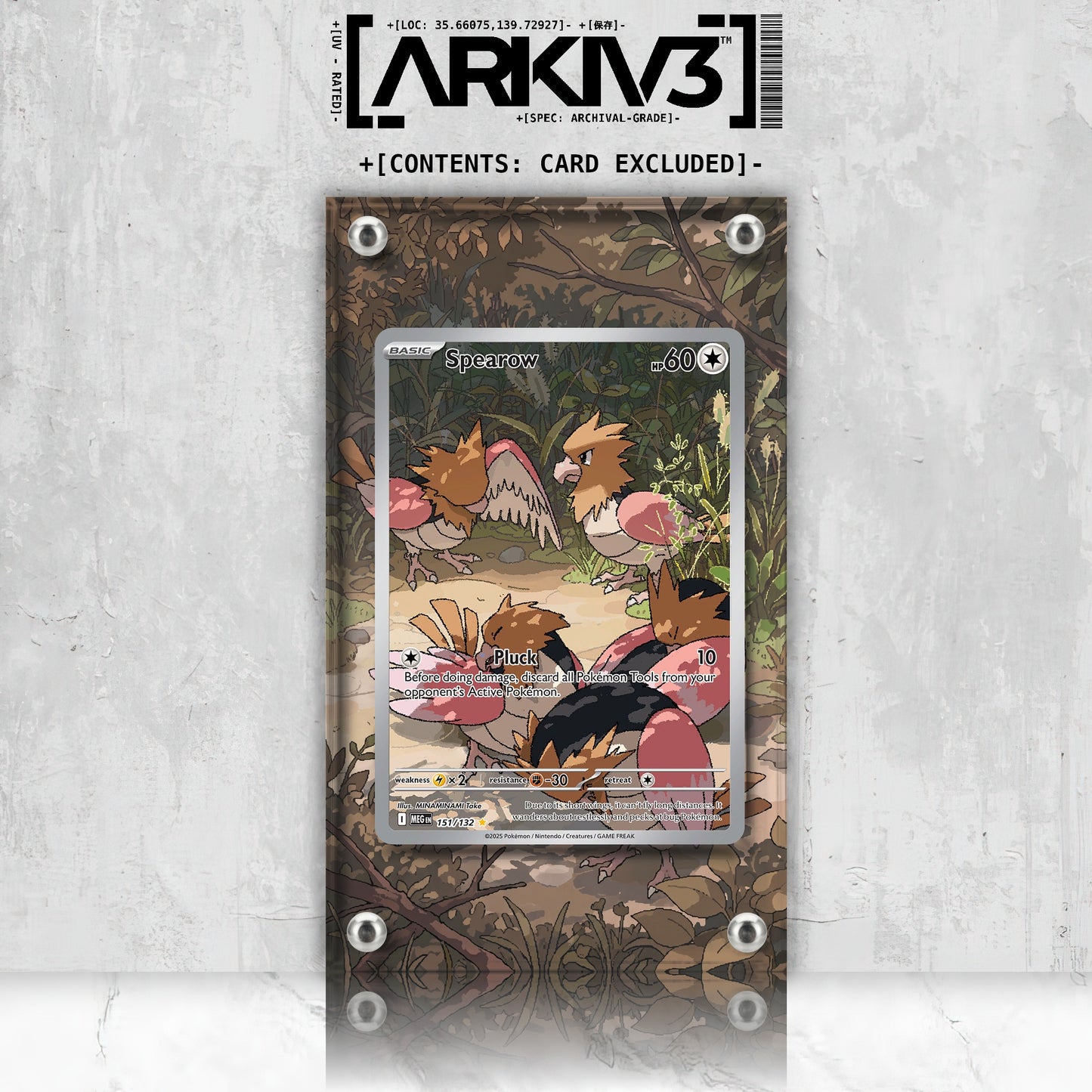 [UNIT: 151/132] // Spearow Extended Art Display Case - Raw