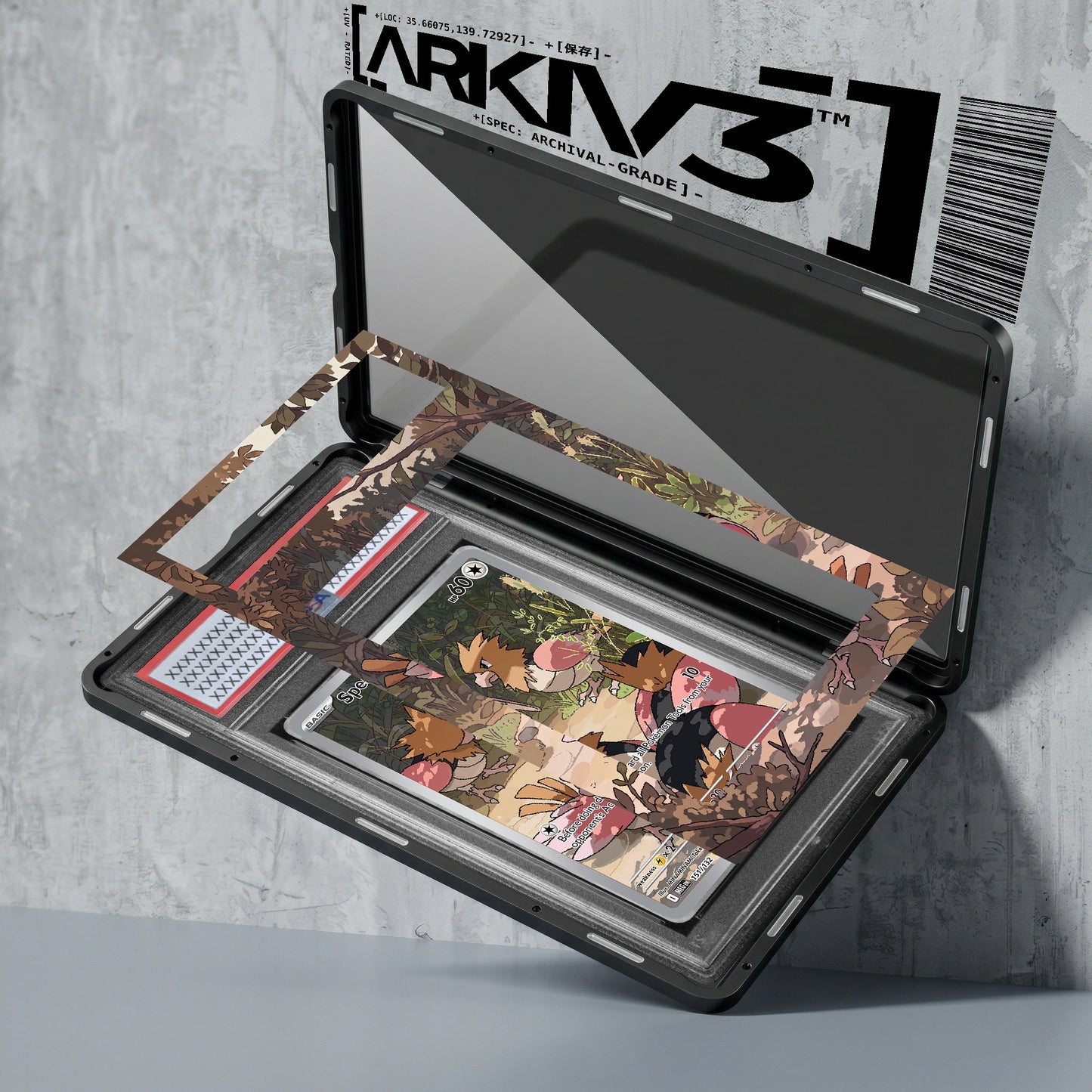 ARKIV3 PSA graded exploded mockup