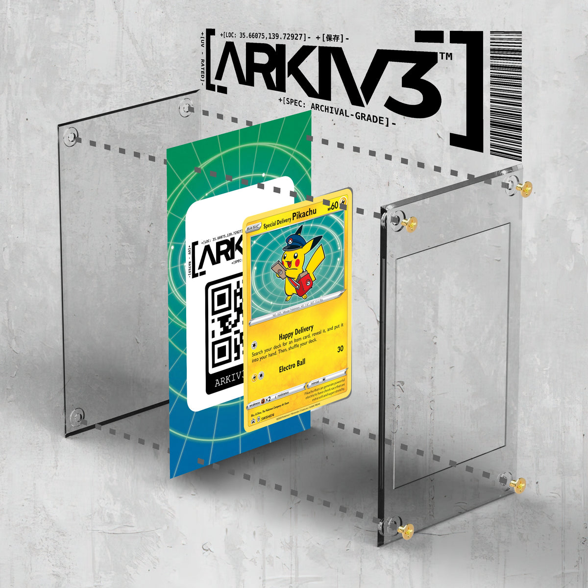 [UNIT: SWSH074] // Special Delivery Pikachu Extended Art Display Case - Raw