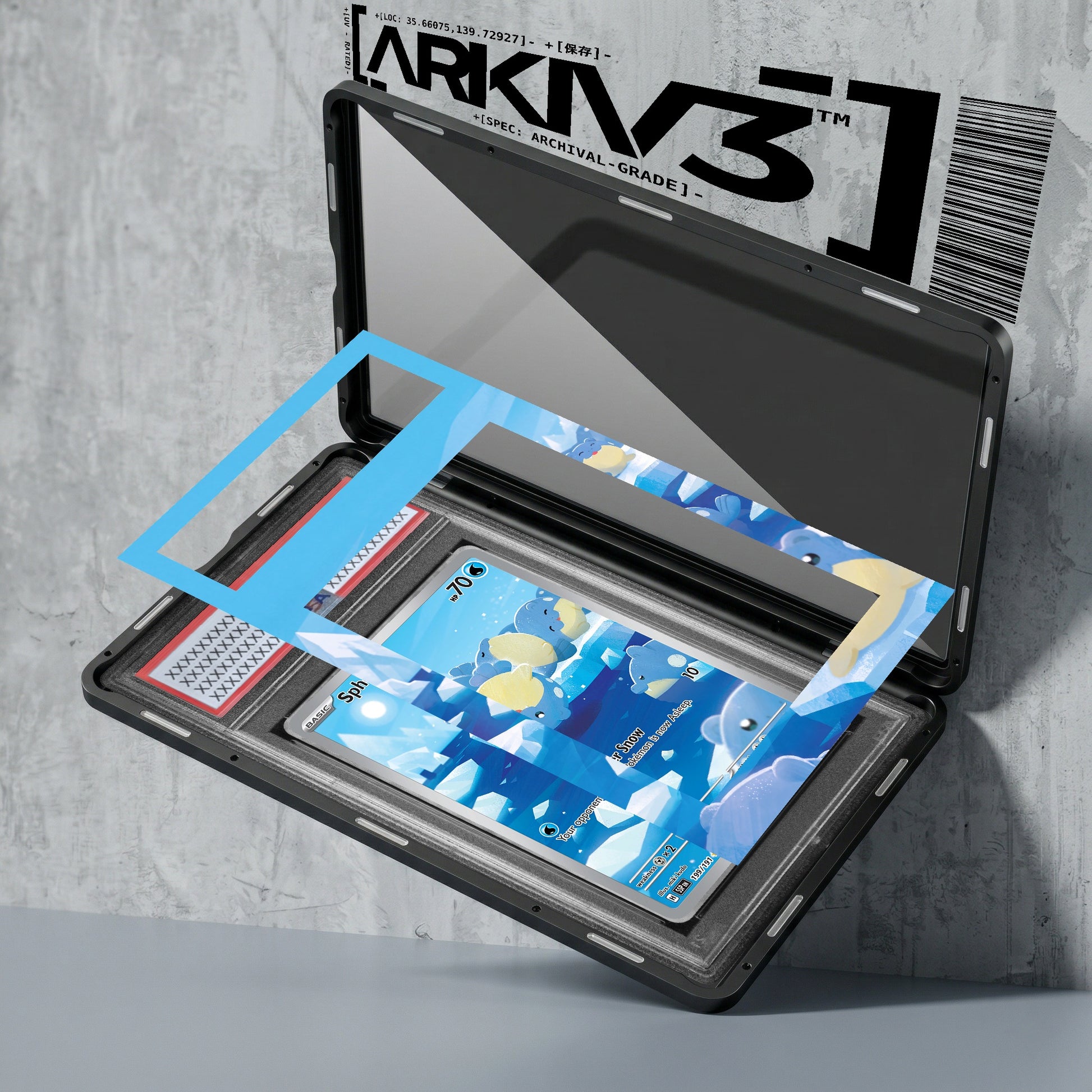 ARKIV3 PSA graded exploded mockup