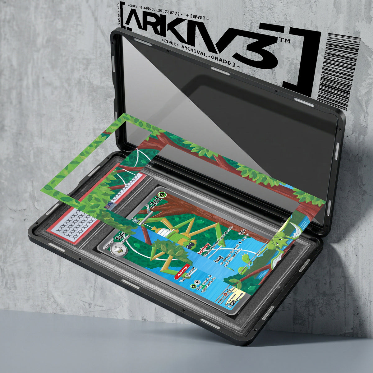 ARKIV3 PSA graded exploded mockup
