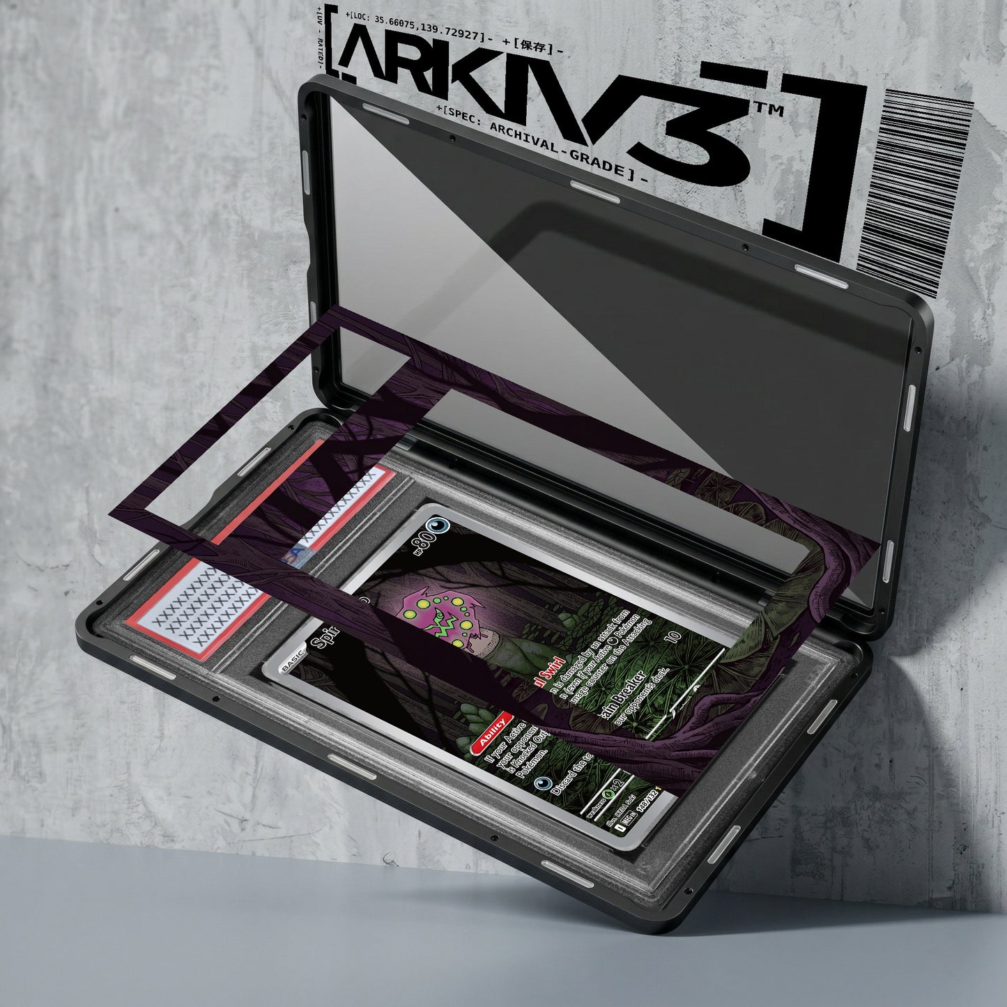 ARKIV3 PSA graded exploded mockup