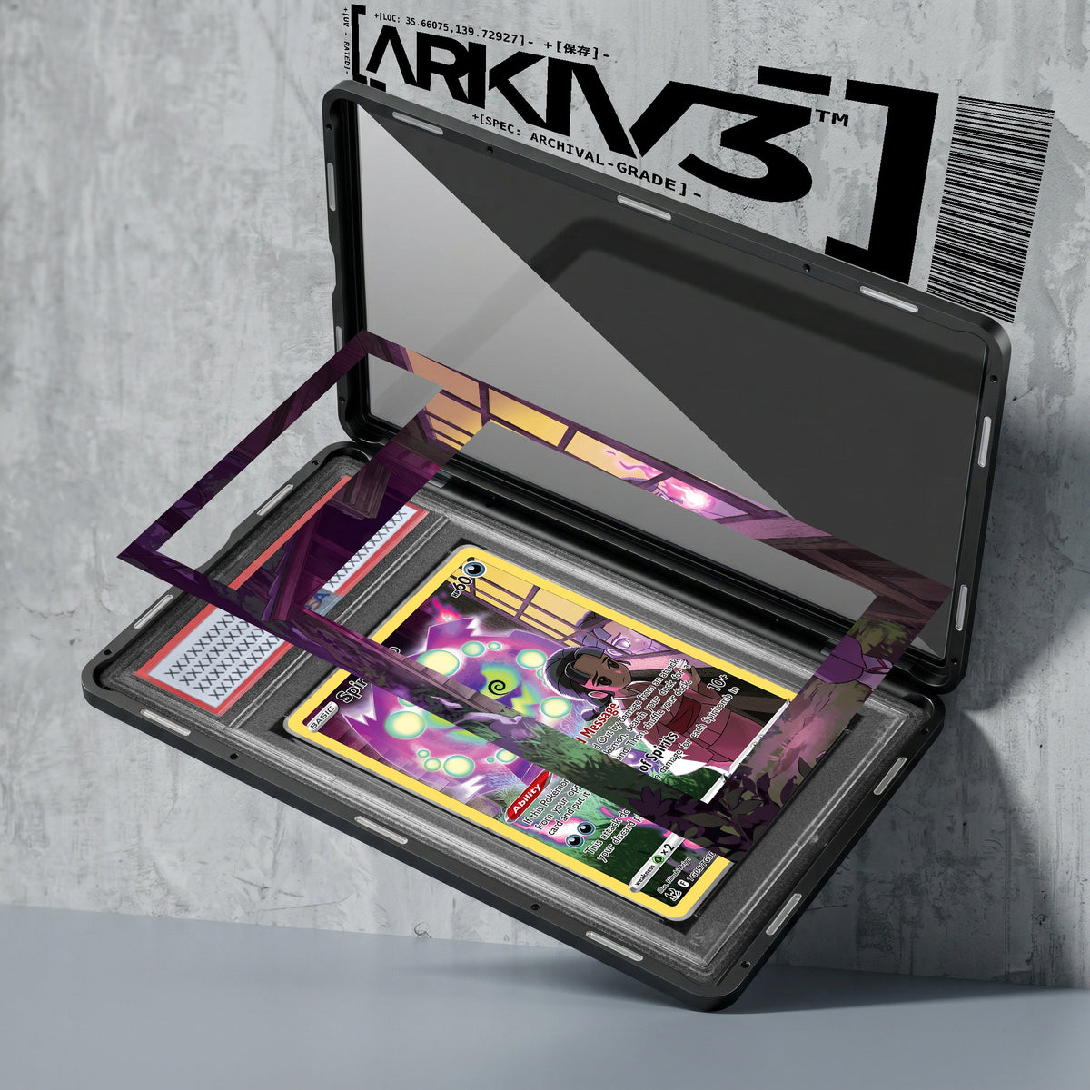 ARKIV3 PSA graded exploded mockup