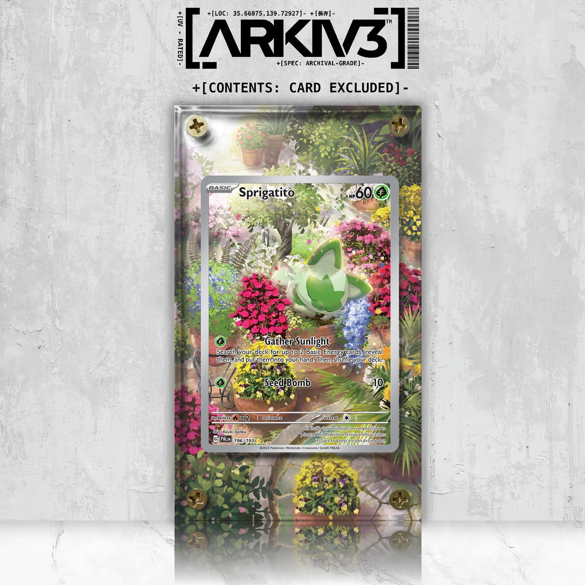 [UNIT: 196/193] // Sprigatito Extended Art Display Case - Raw